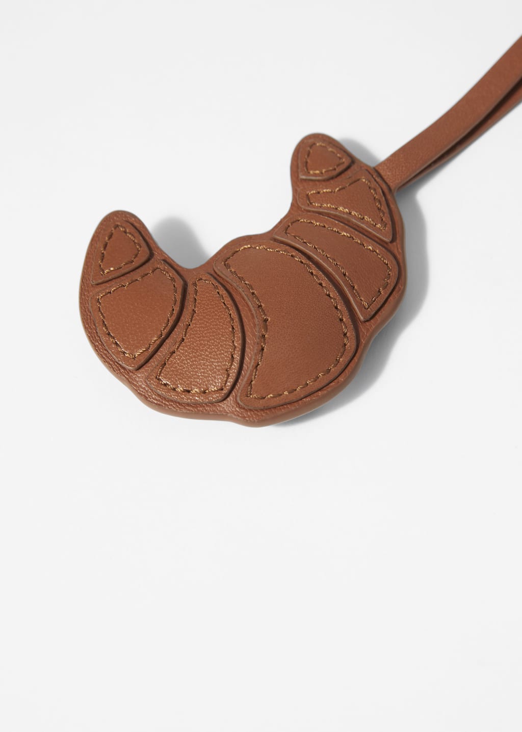 Image of Leather Croissant Keyring