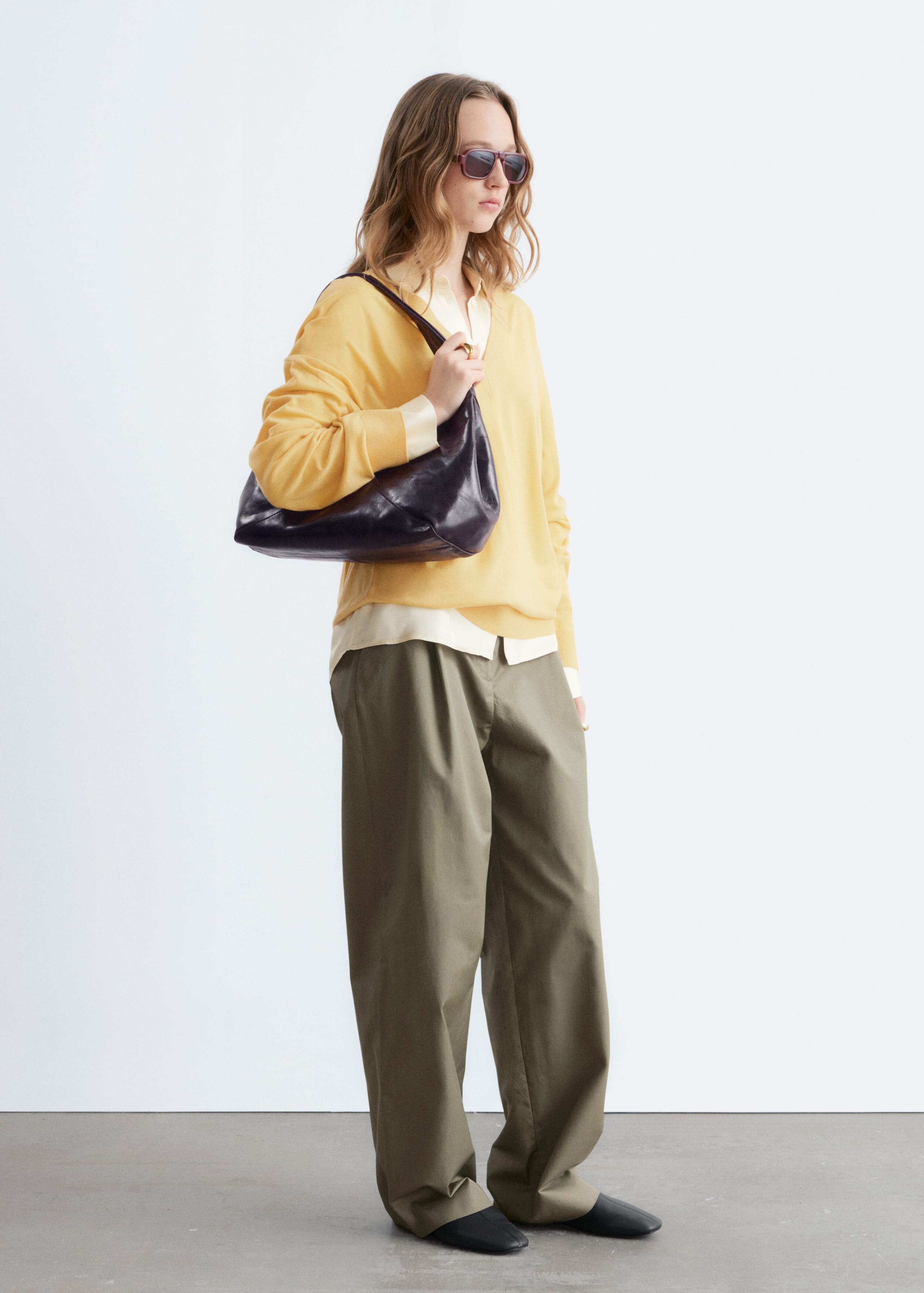 Image of Plisowane bawełniane spodnie