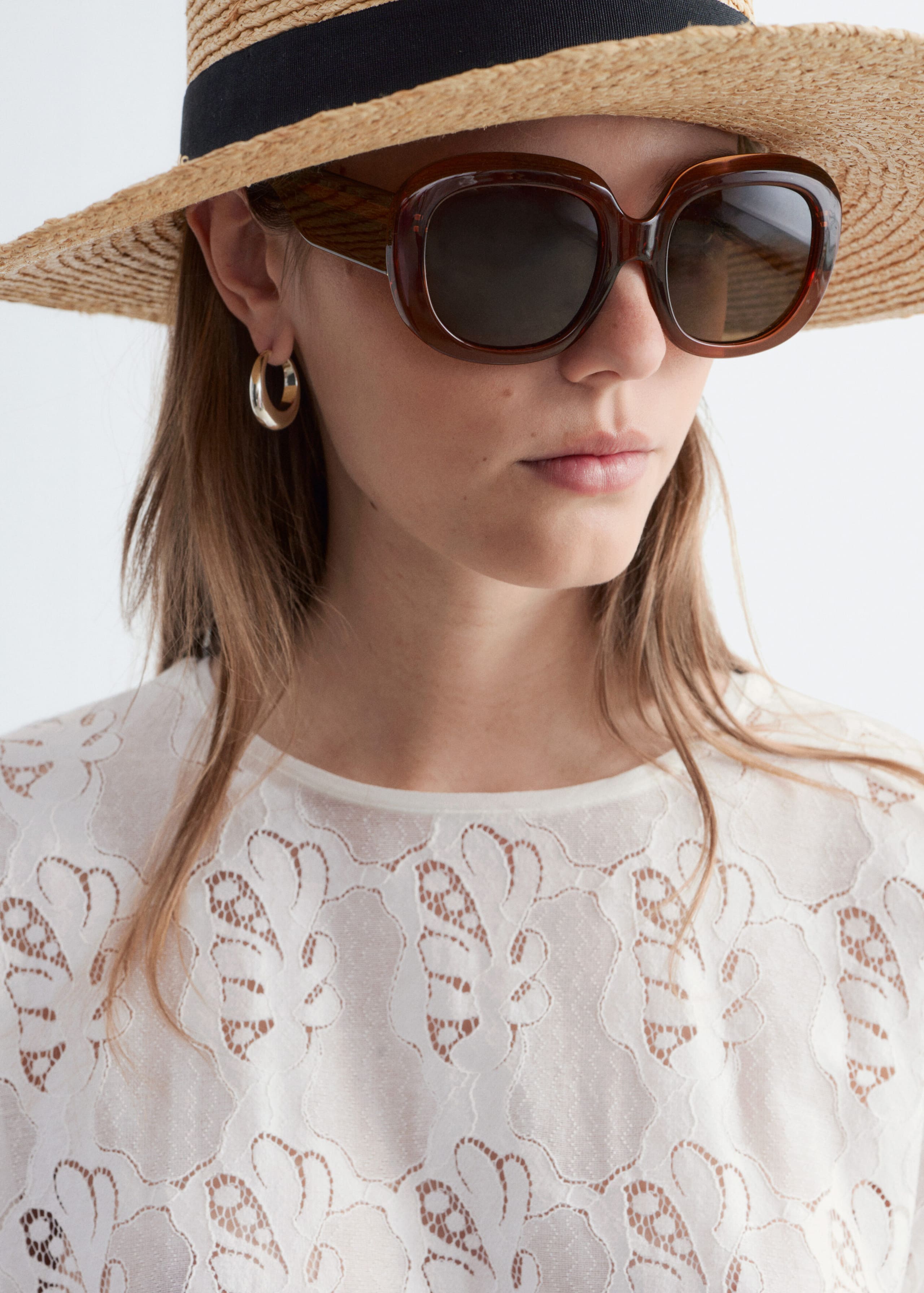 Bias-Cut Lace Midi Dress - White - Lookbook