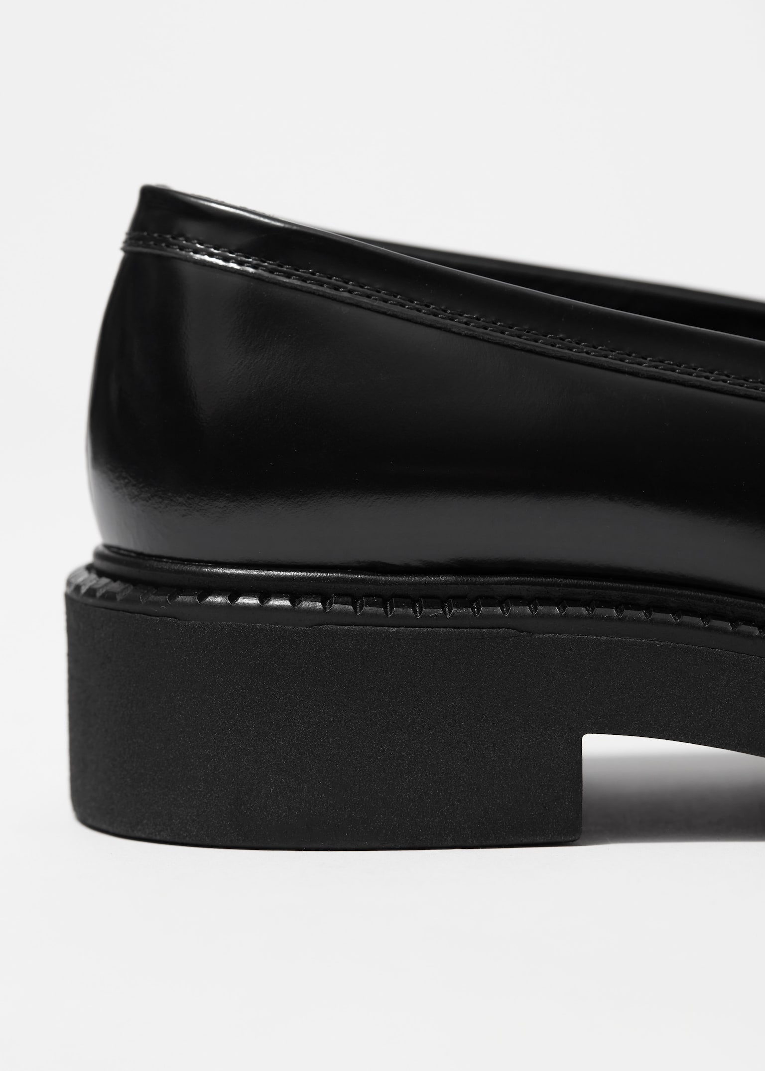 Mocassins en cuir épais - Noir/Rouge - 3