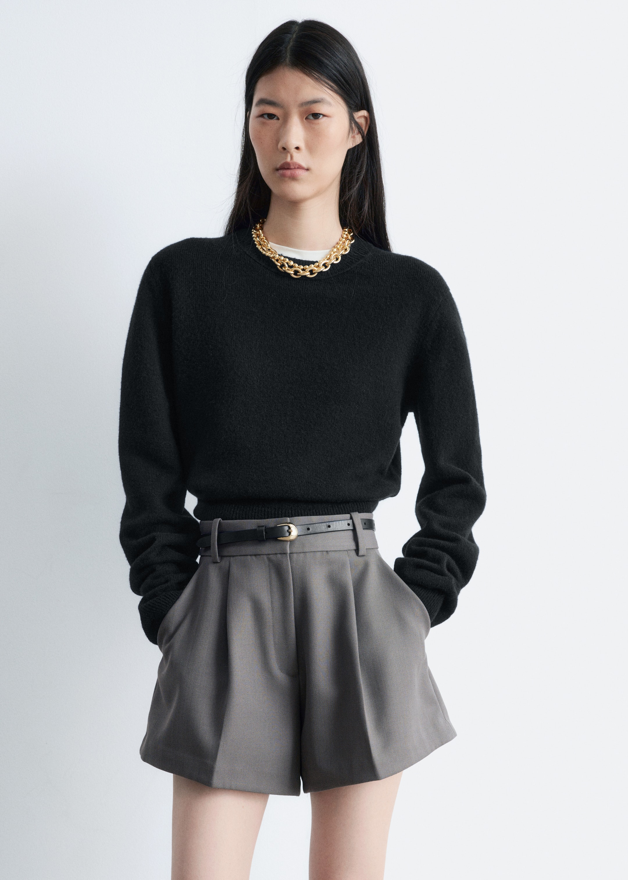 Преглед на по-голямо изображение: Плетен вълнен пуловер - Черен - ЖЕНИ | H&M BG 1