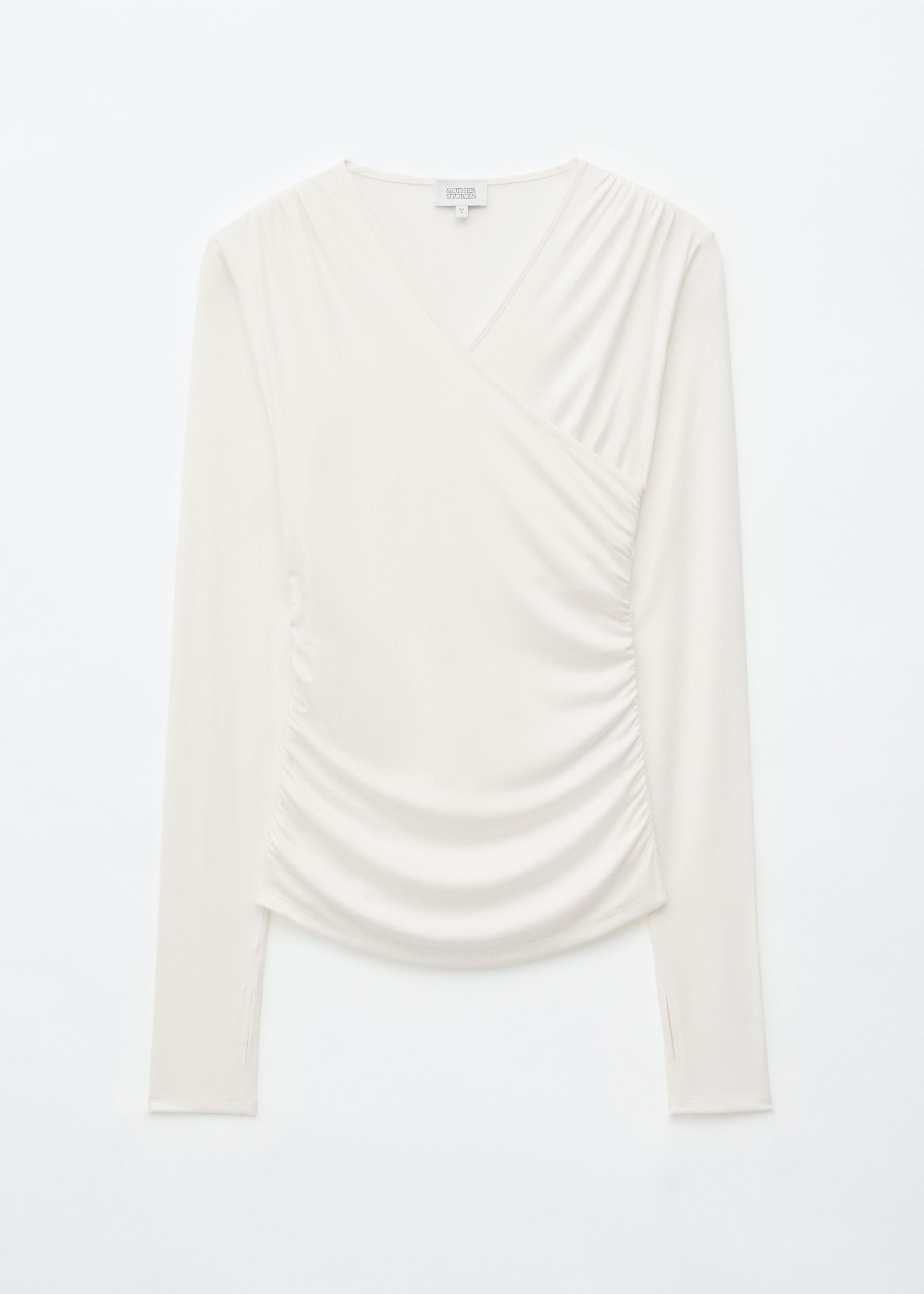 Modal Jersey Wrap Top - White - Still Life