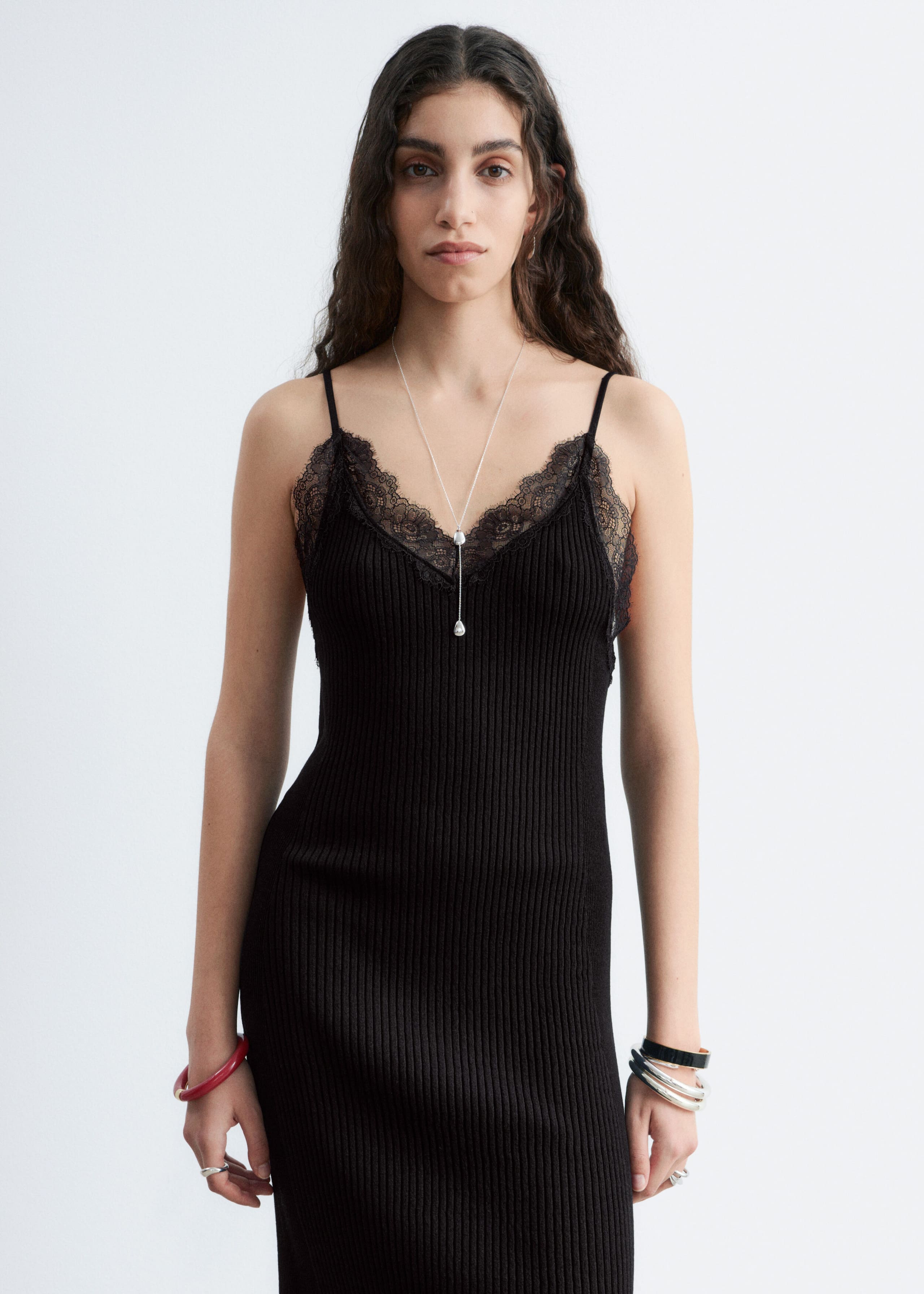 Image of Rib-Knit Camisole Mini Dress