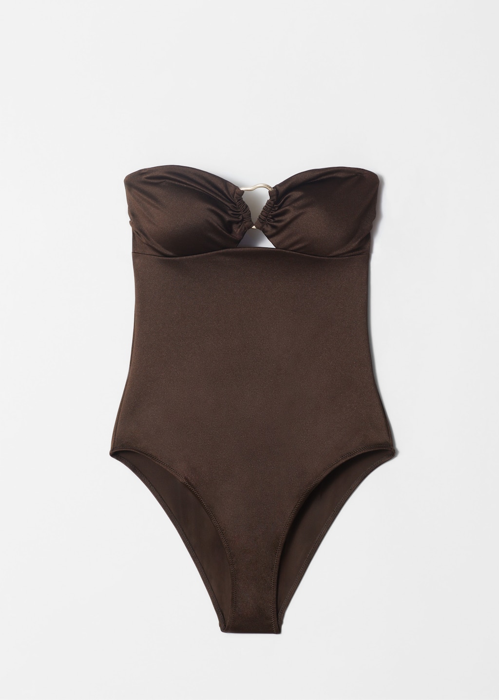 Image of Buckle-Detail Cut-Out Swimsuit