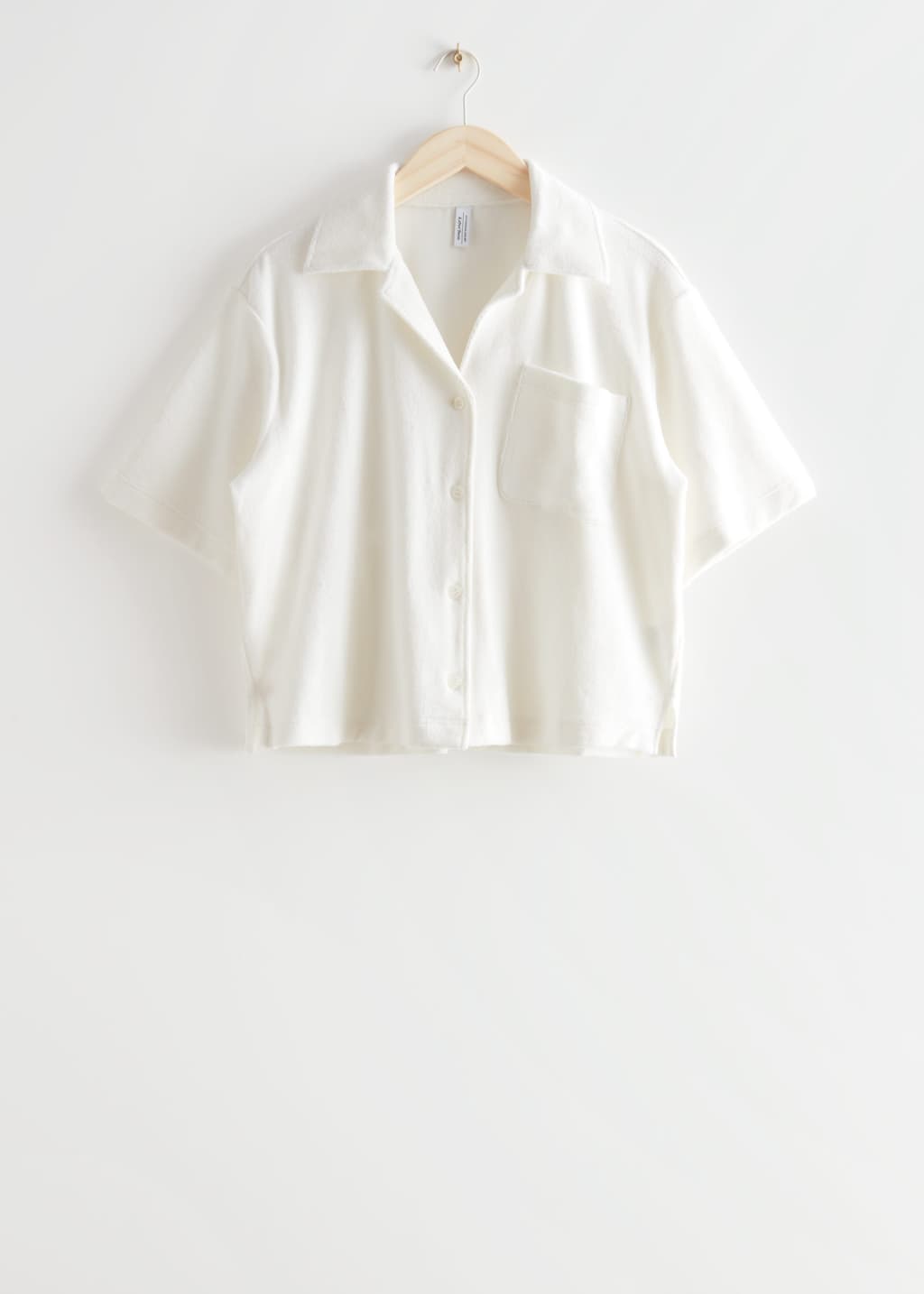 Boxy Terry Shirt - Black - Bodegón