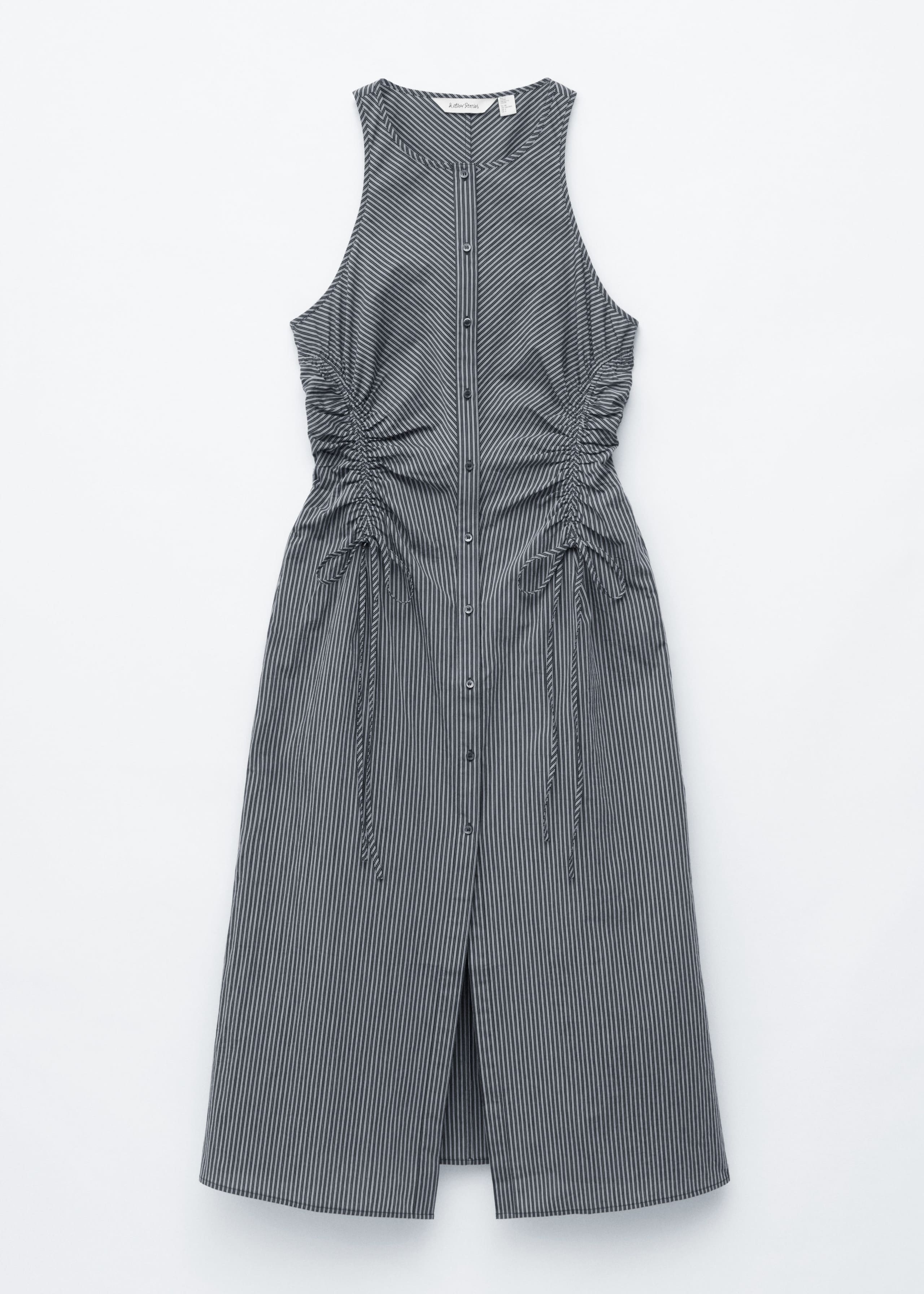 Image of Abito midi senza maniche con coulisse