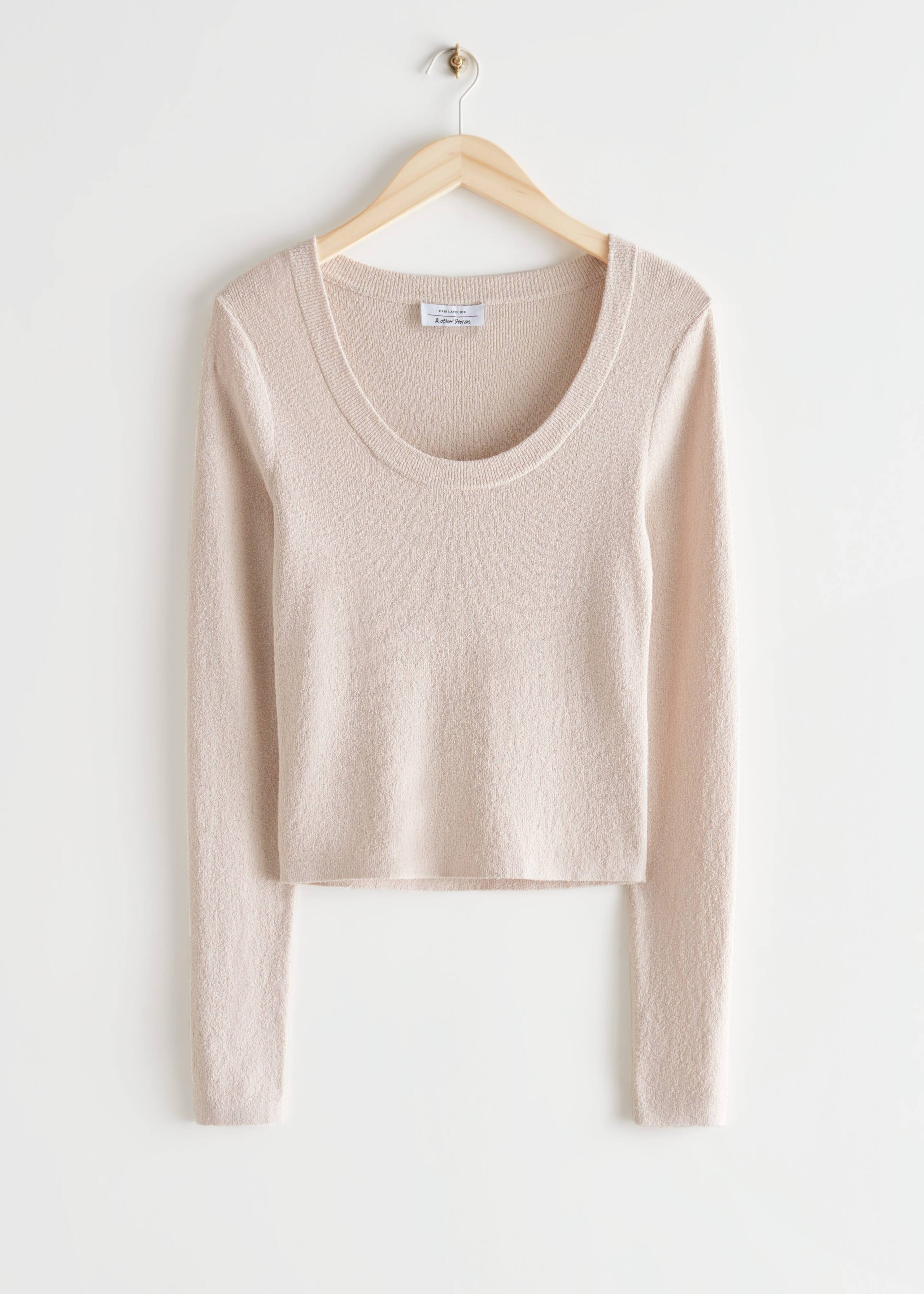 Scoop Neck Top - Cream - Natura morta