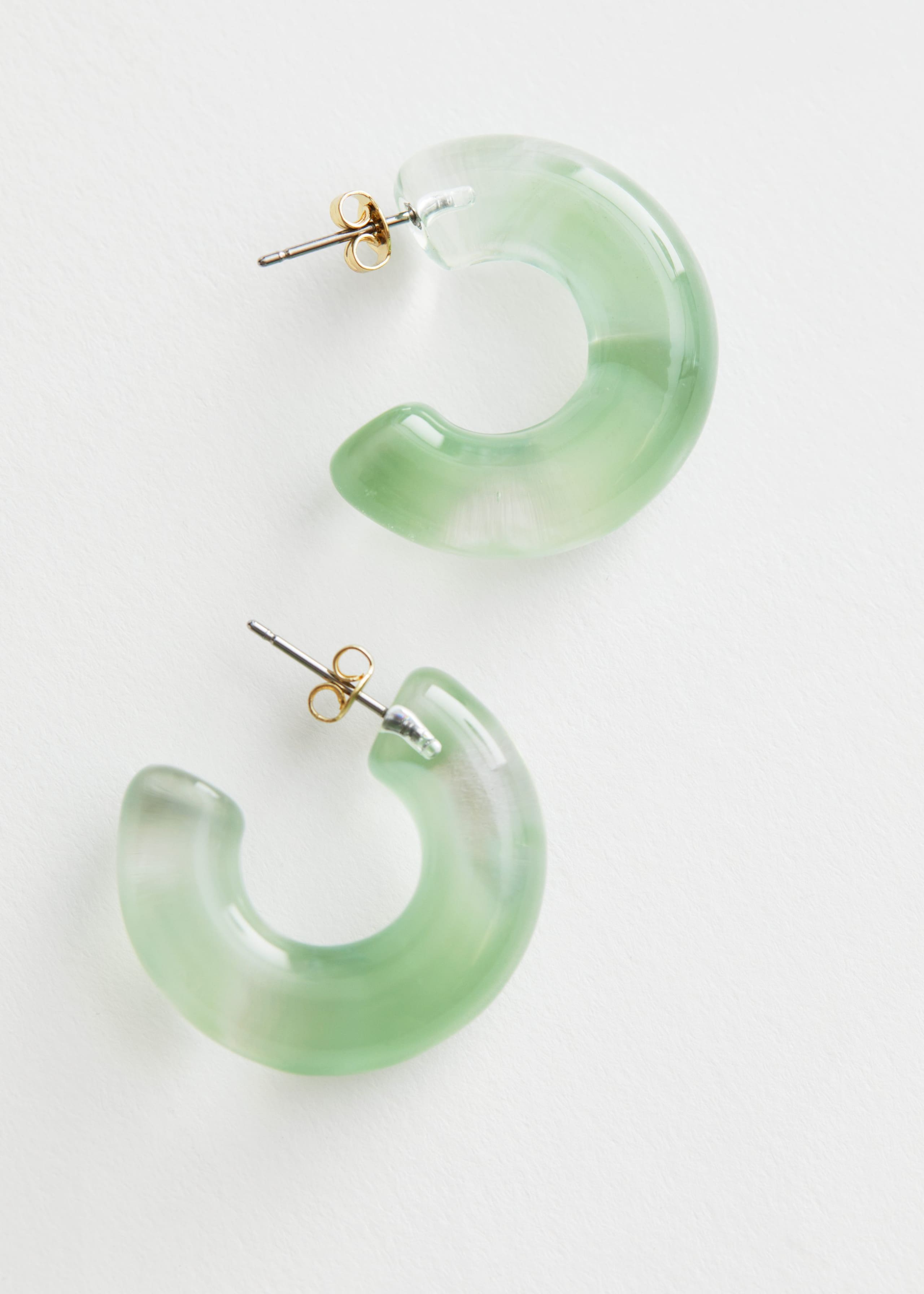 Glass Mini Hoop Earrings
