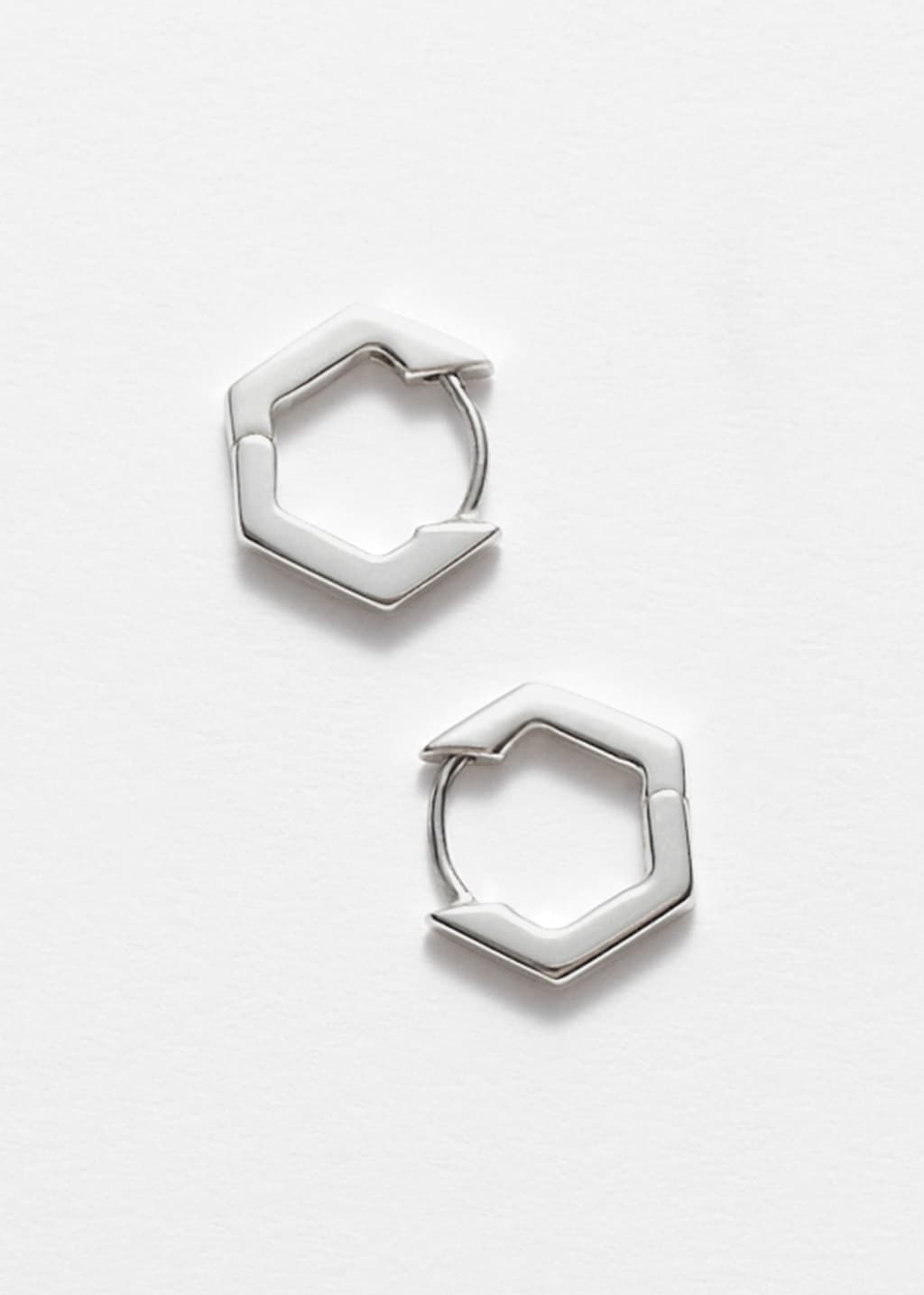 Hexagon Hoop Earrings - Gold - Still Life