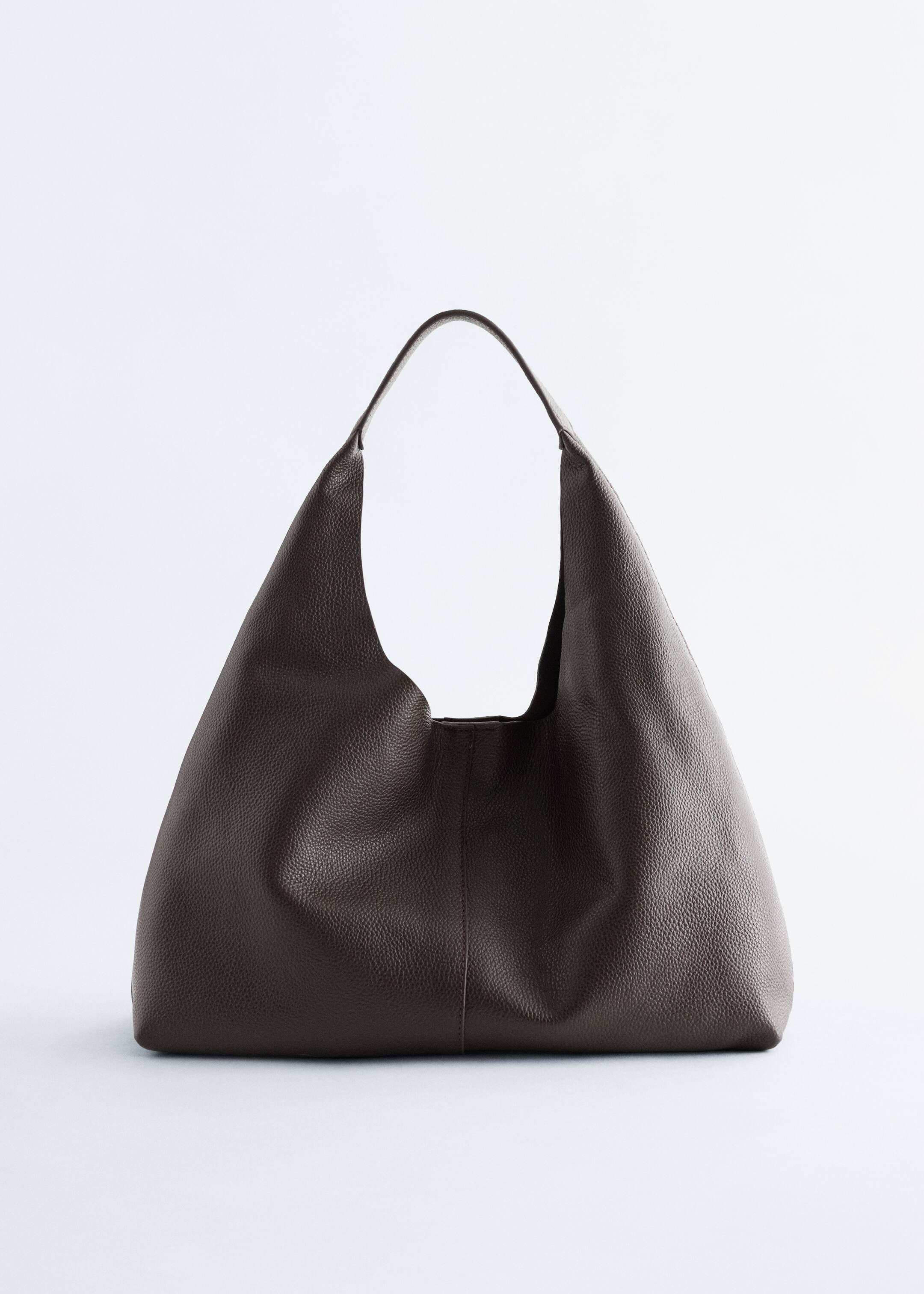 Ver imagem maior: Mala tote em pele clássica - Mogno - SENHORA | H&M PT 2