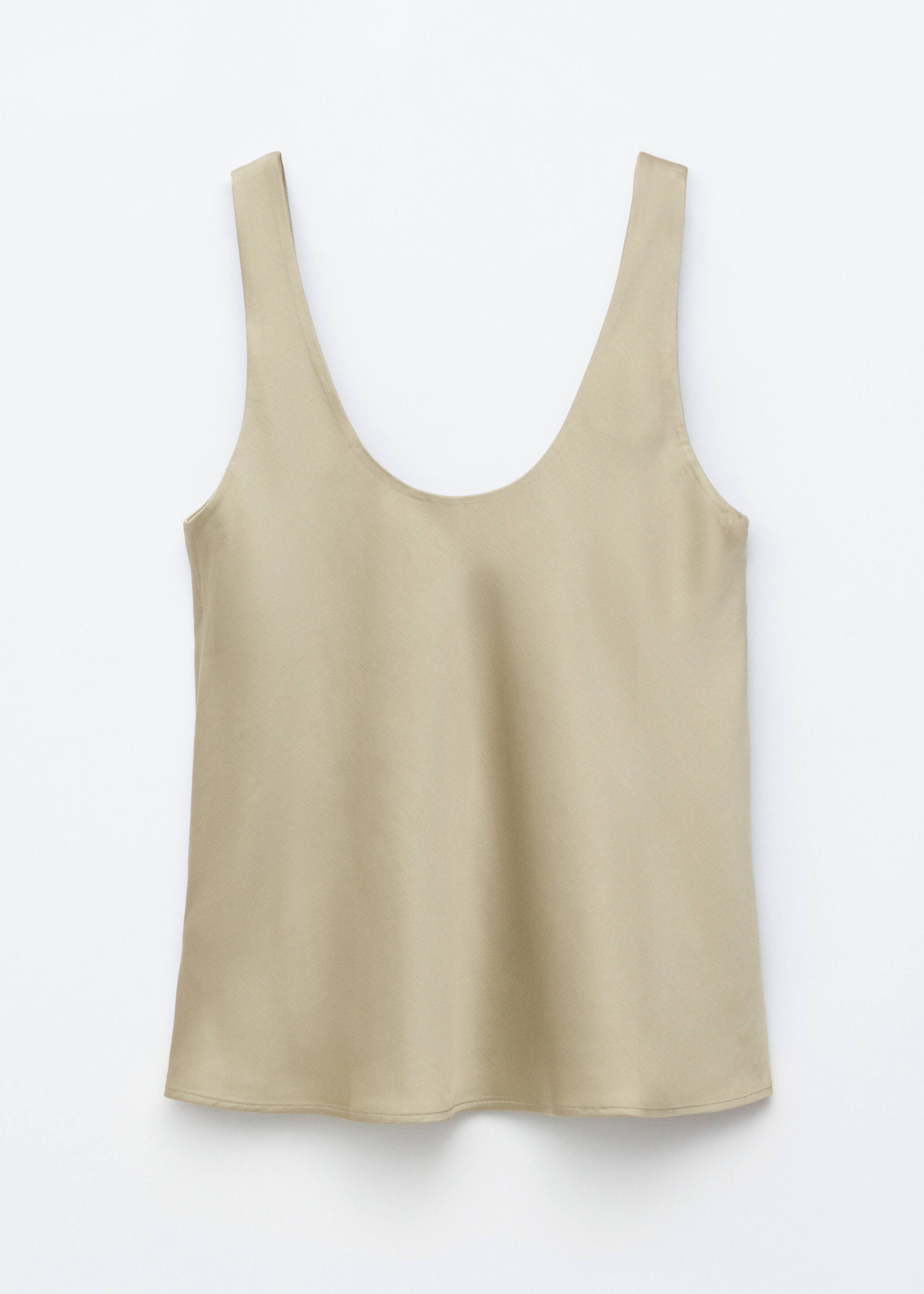 Scoop Neck Tank Top - Dark Brown - Still Life