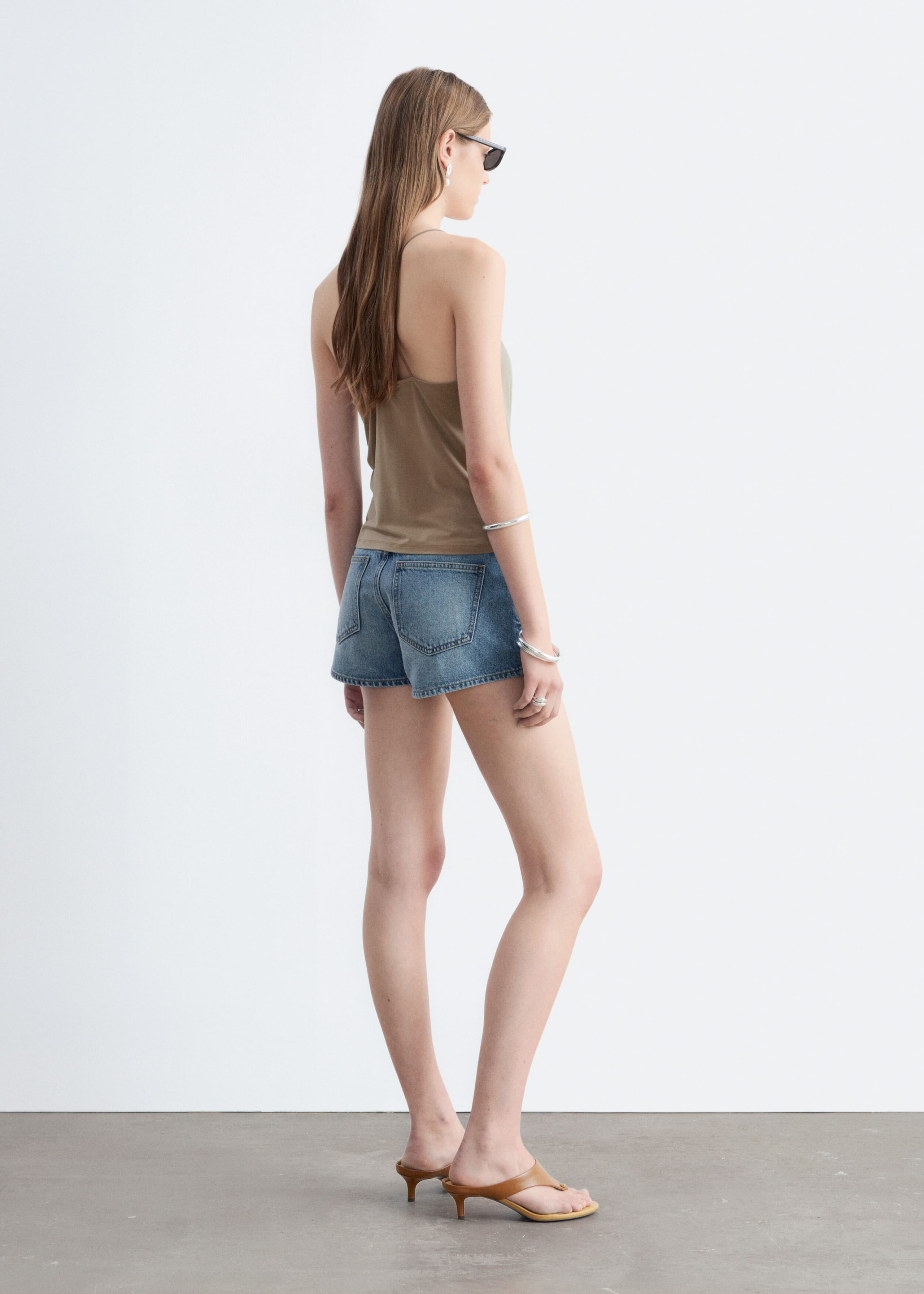 Cowl-Neck Camisole - Beige - Lookbook