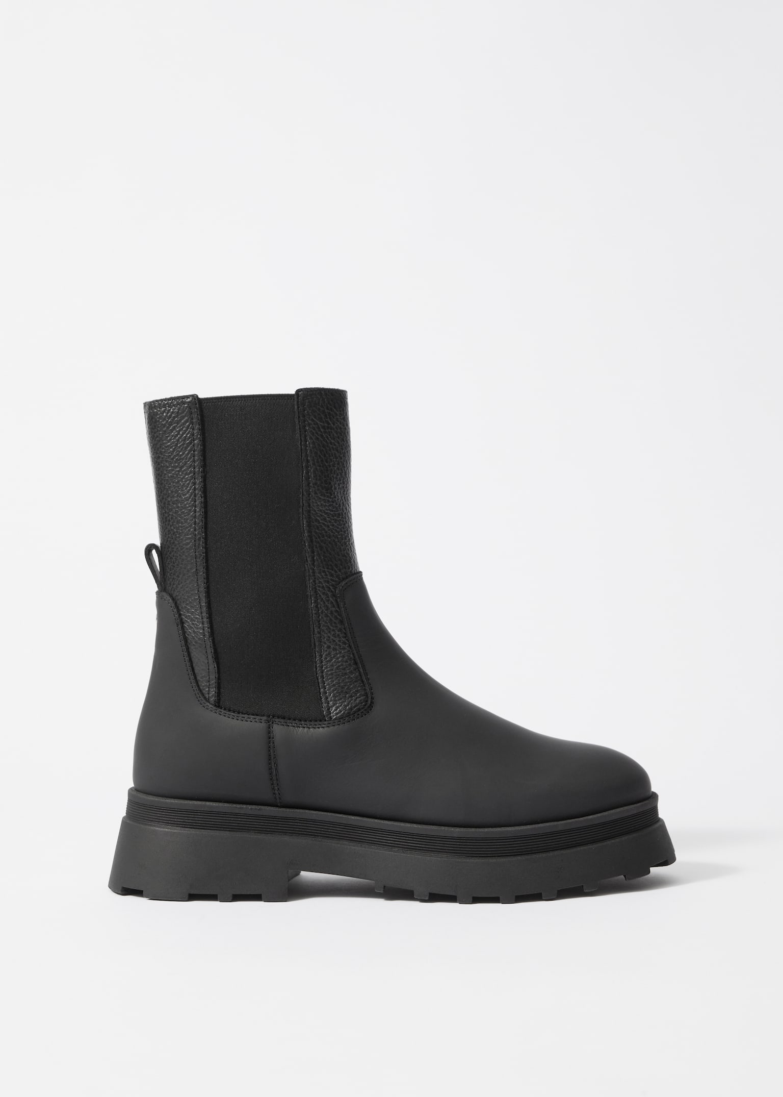 Lined Leather Chelsea Boots - Black