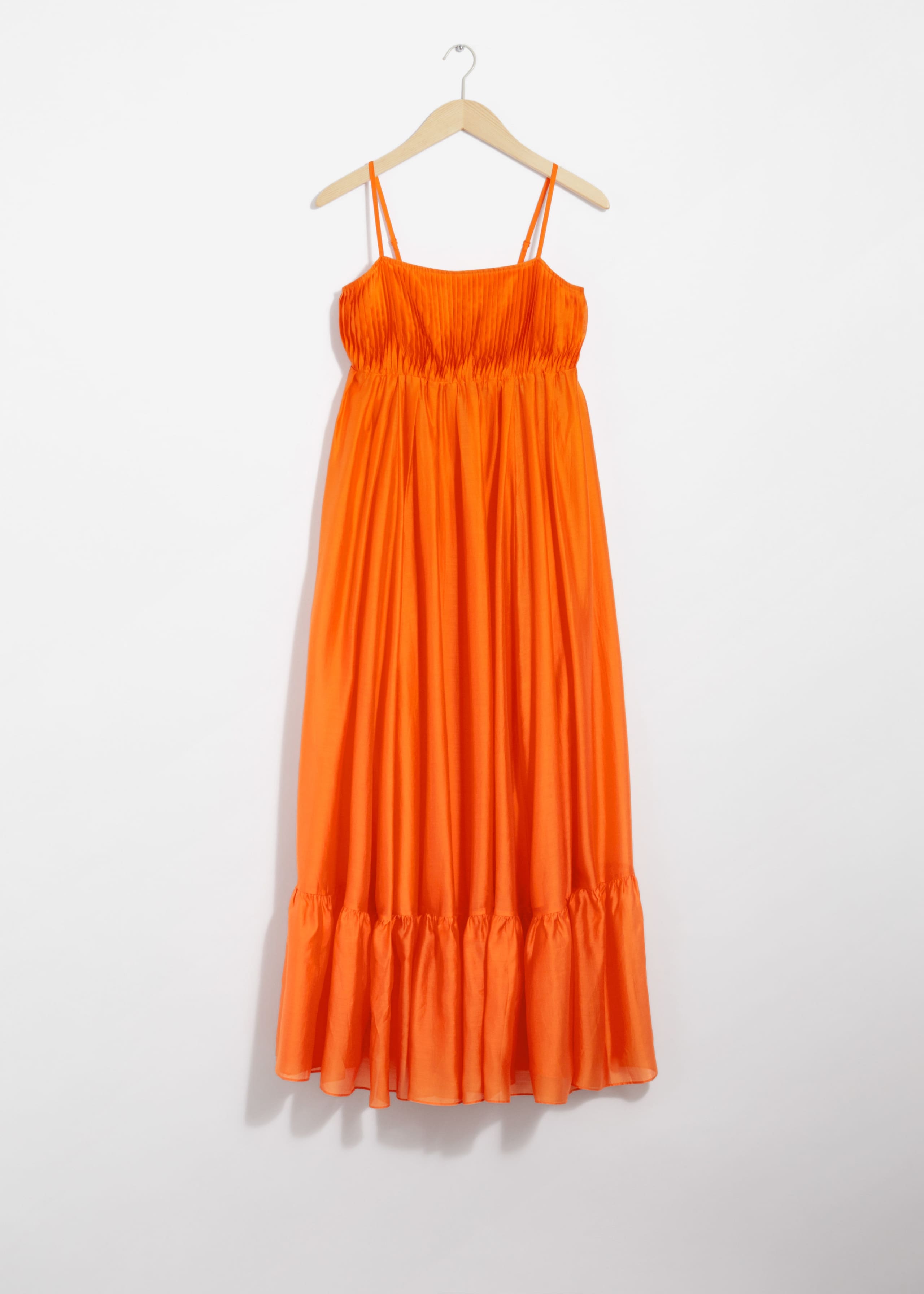 Strappy Tiered Midi Dress - Orange - Still Life