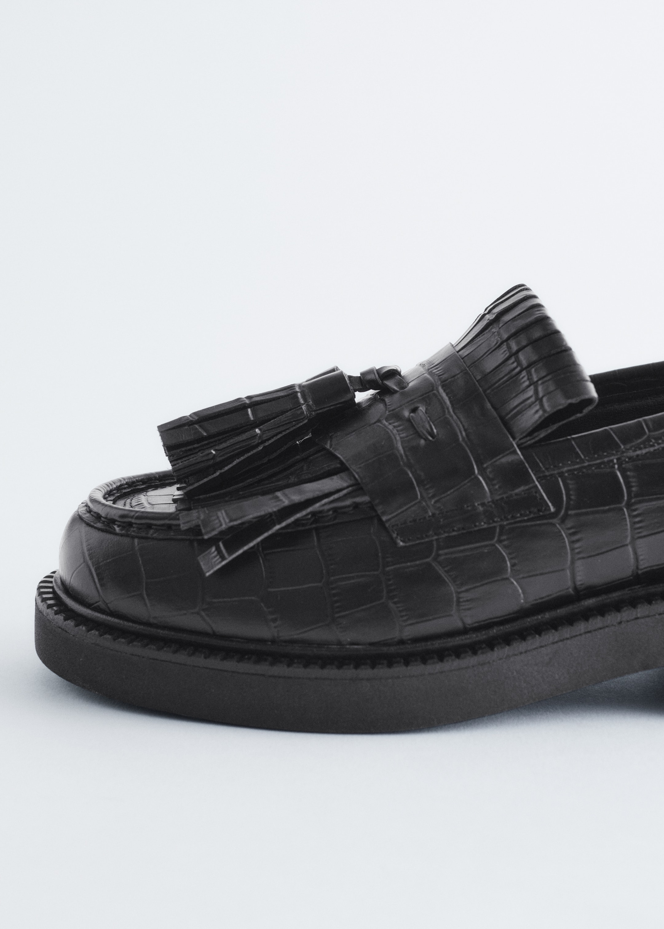 Zobrazit větší obrázek: Kožené mokasíny na masivním podpatku - Černá - ŽENY | H&M CZ 4