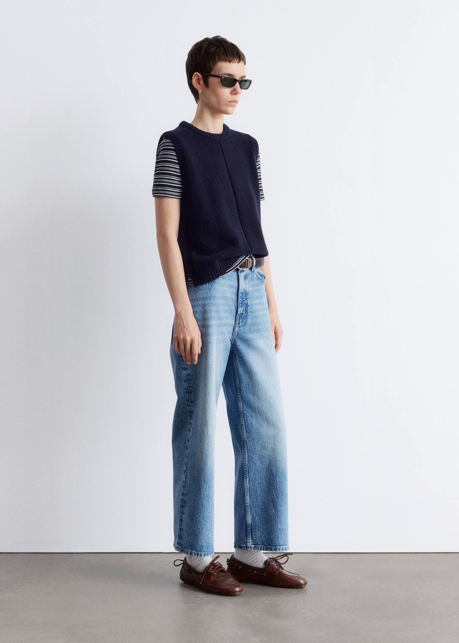 Strickpullunder - Navyblau/Graubraun - 3