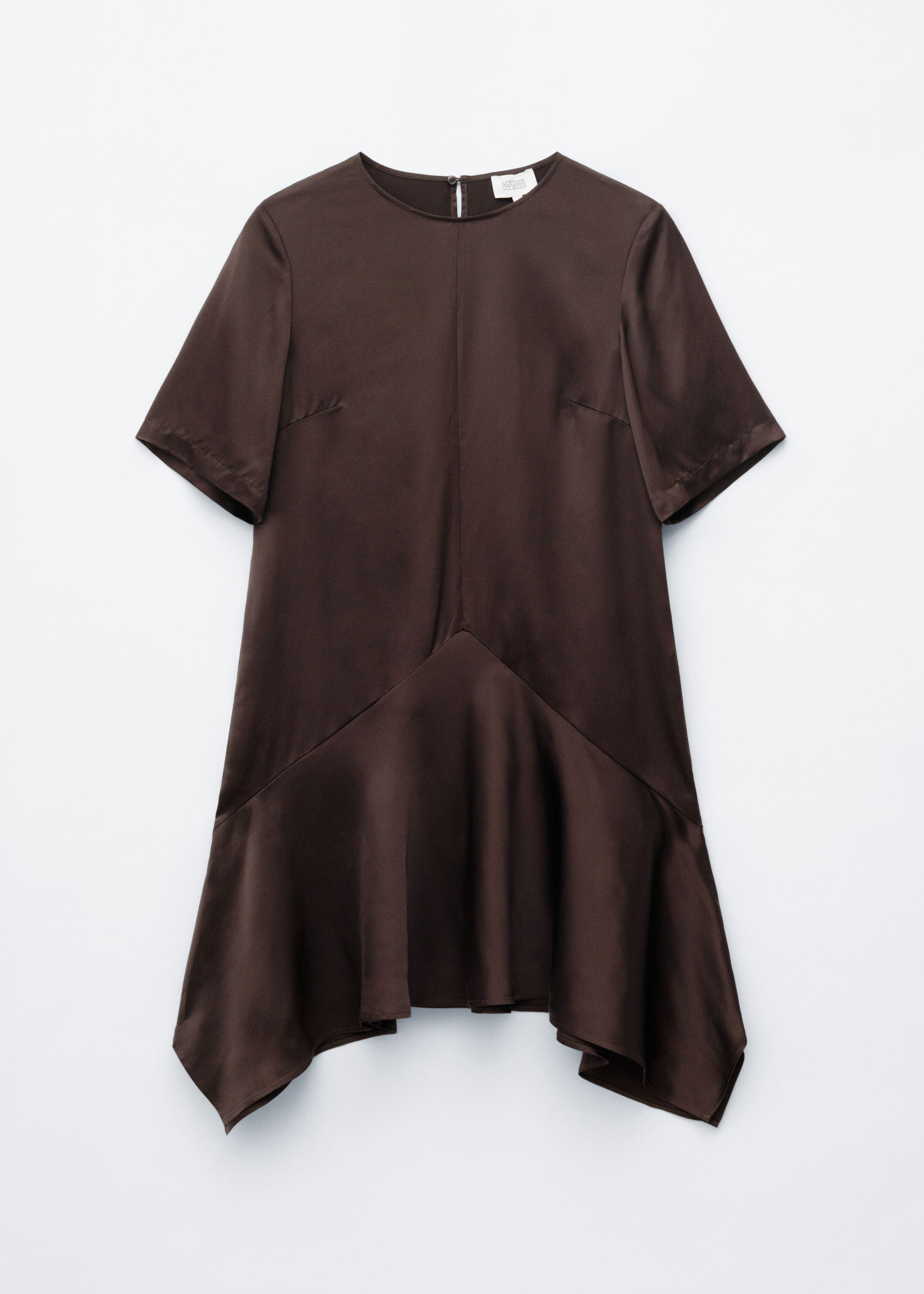 Handkerchief Hem Mini Dress - Brown - Still Life