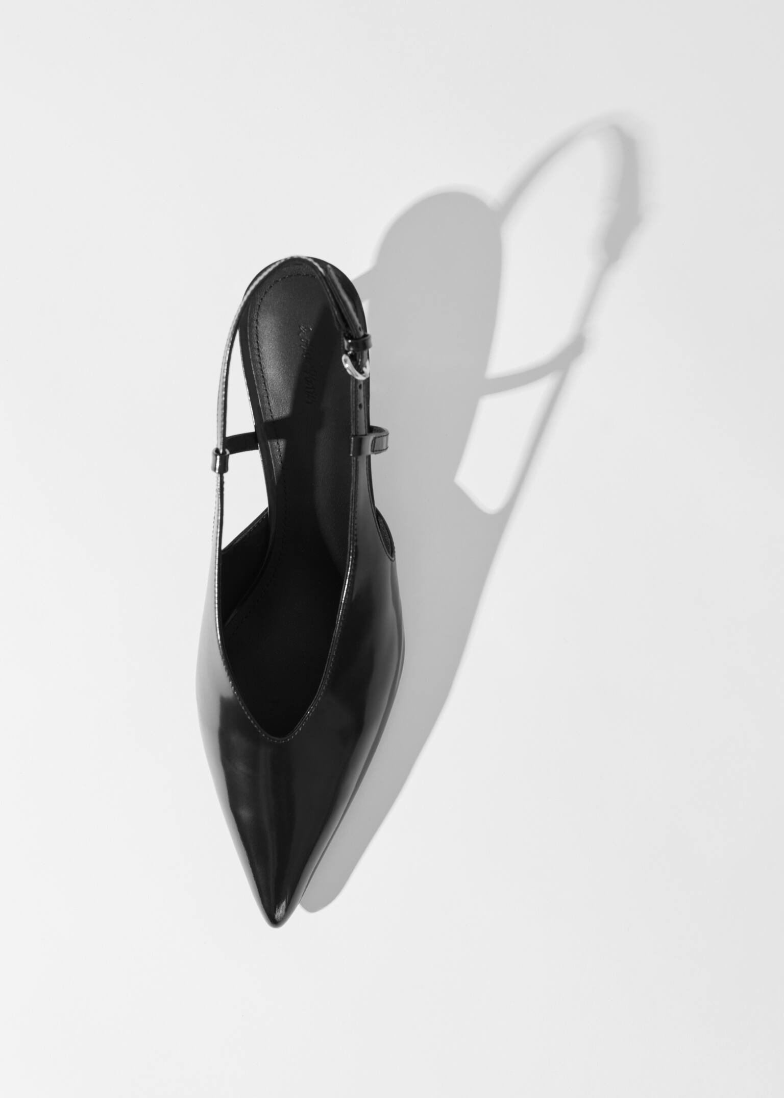 Klassiske slingback-pumps i læder - Sort/Brun - 4