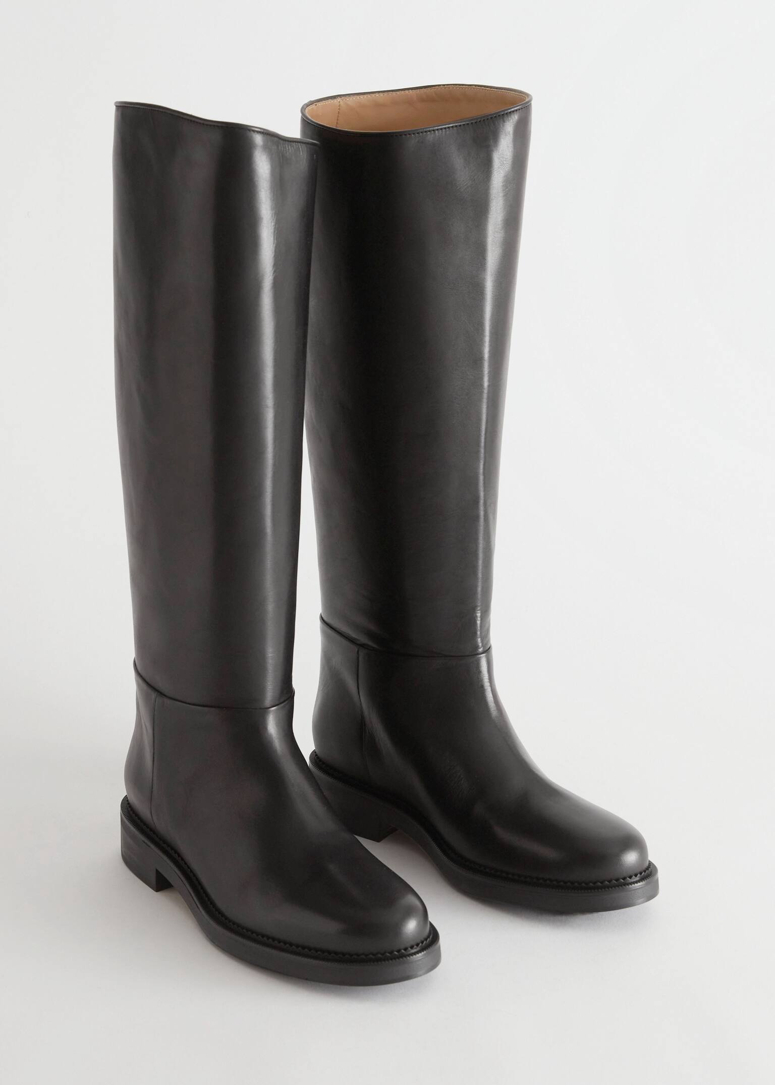 Reitstiefel aus Leder - Schwarz - 4