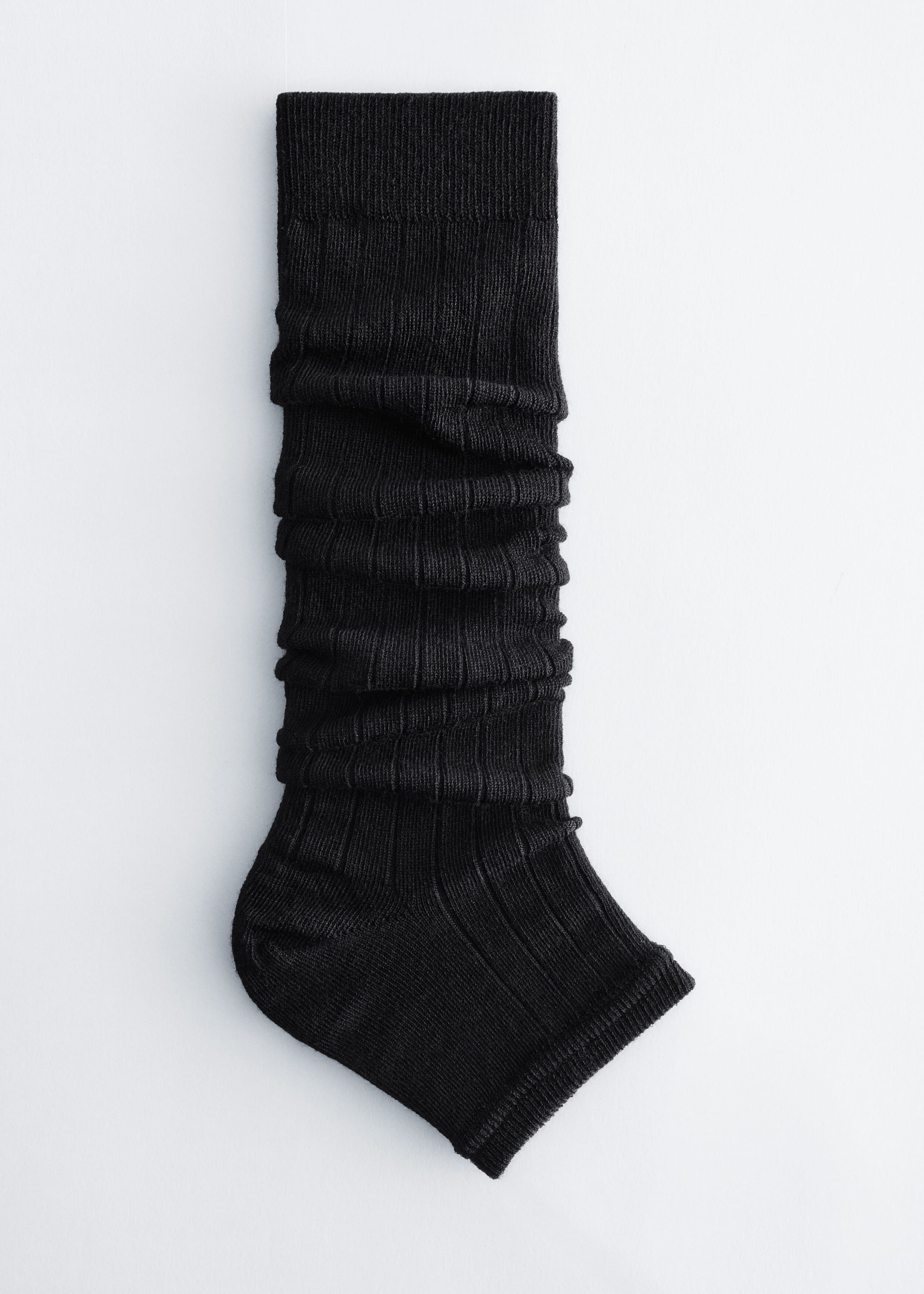 Ribbed Leg Warmers - Black - Still Life