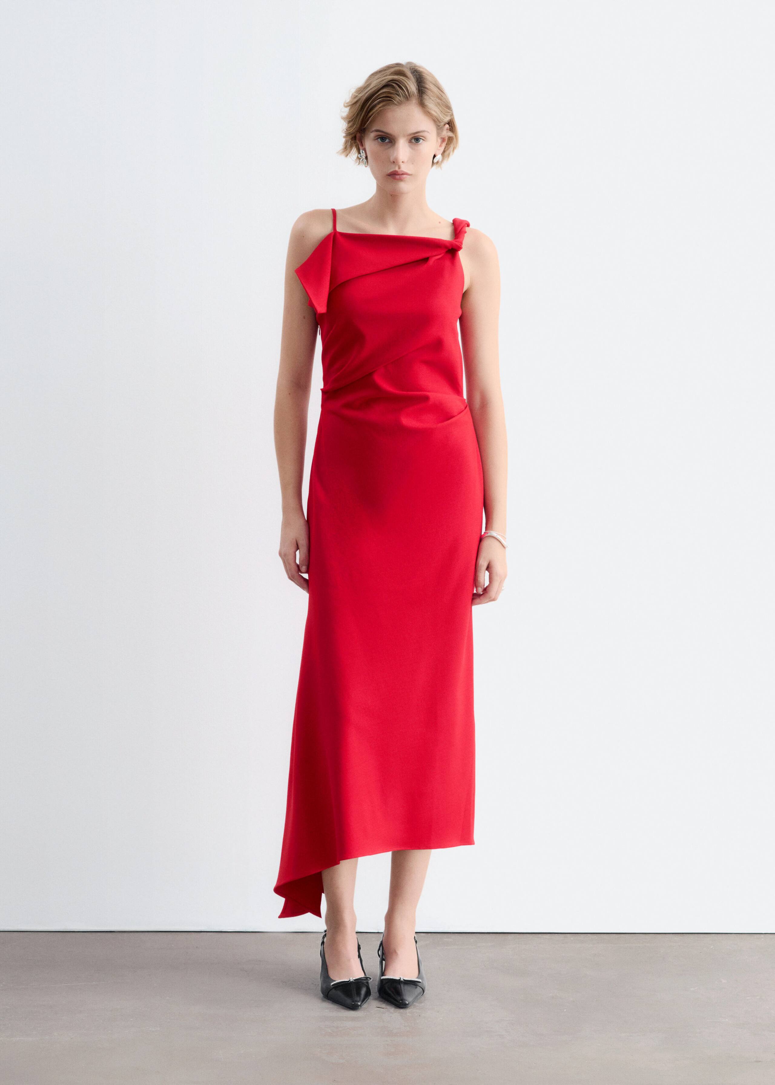 Twist-Strap Dress - Red - Lookbook