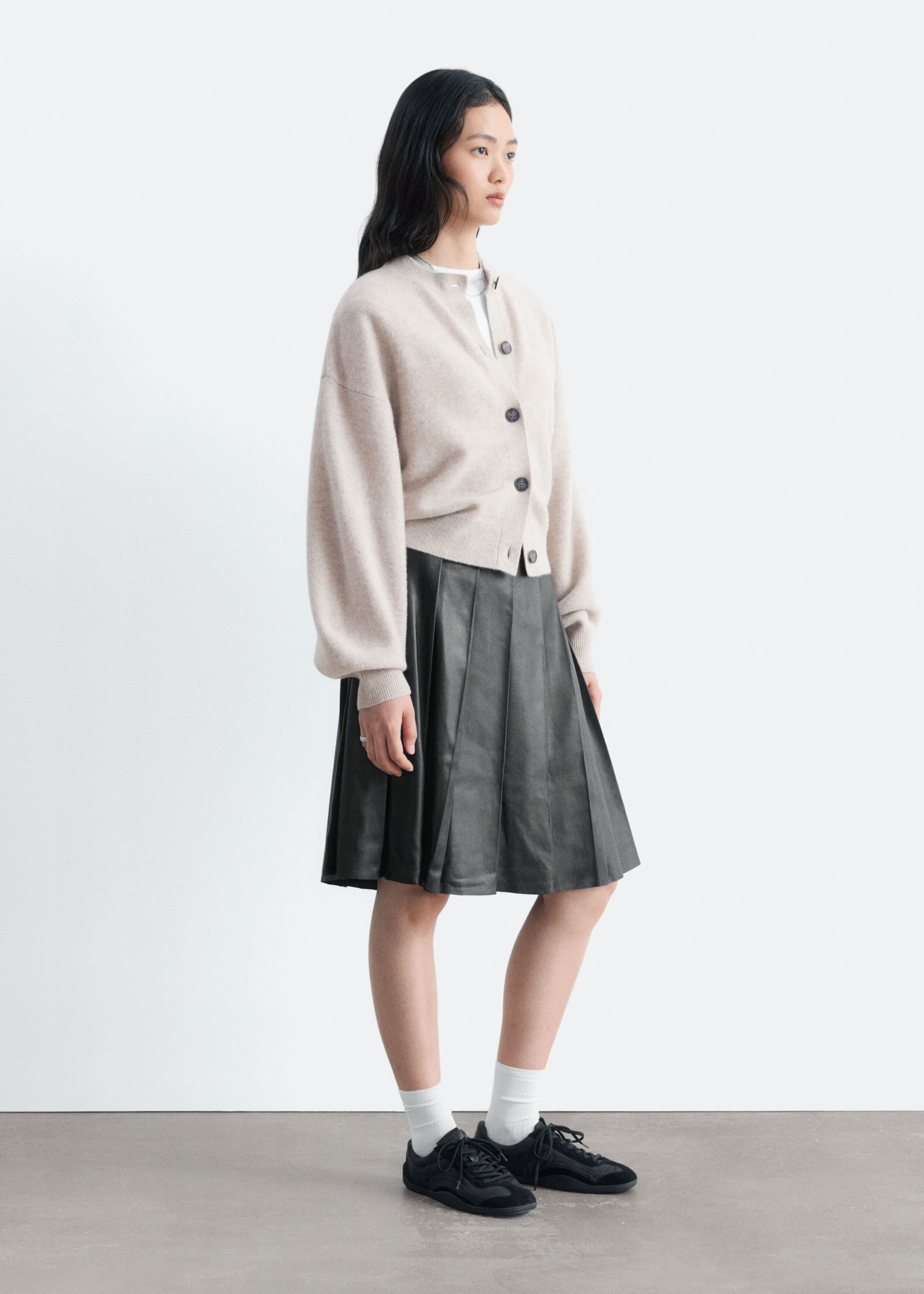 Boiled Merino Cardigan - Mole - Lookbook
