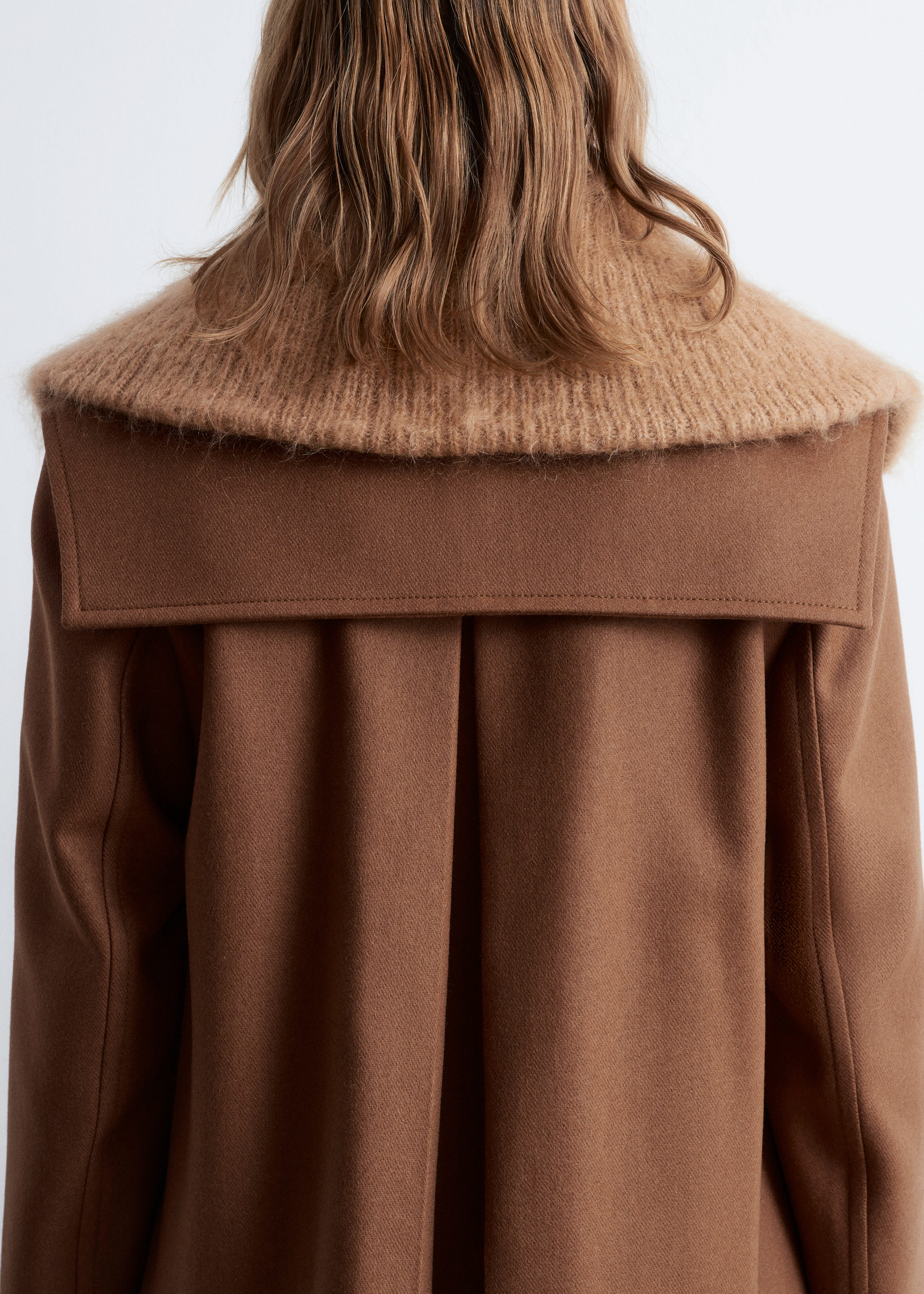 ジャケット・アウター scarf docking drape coat 0098_08944292_1385