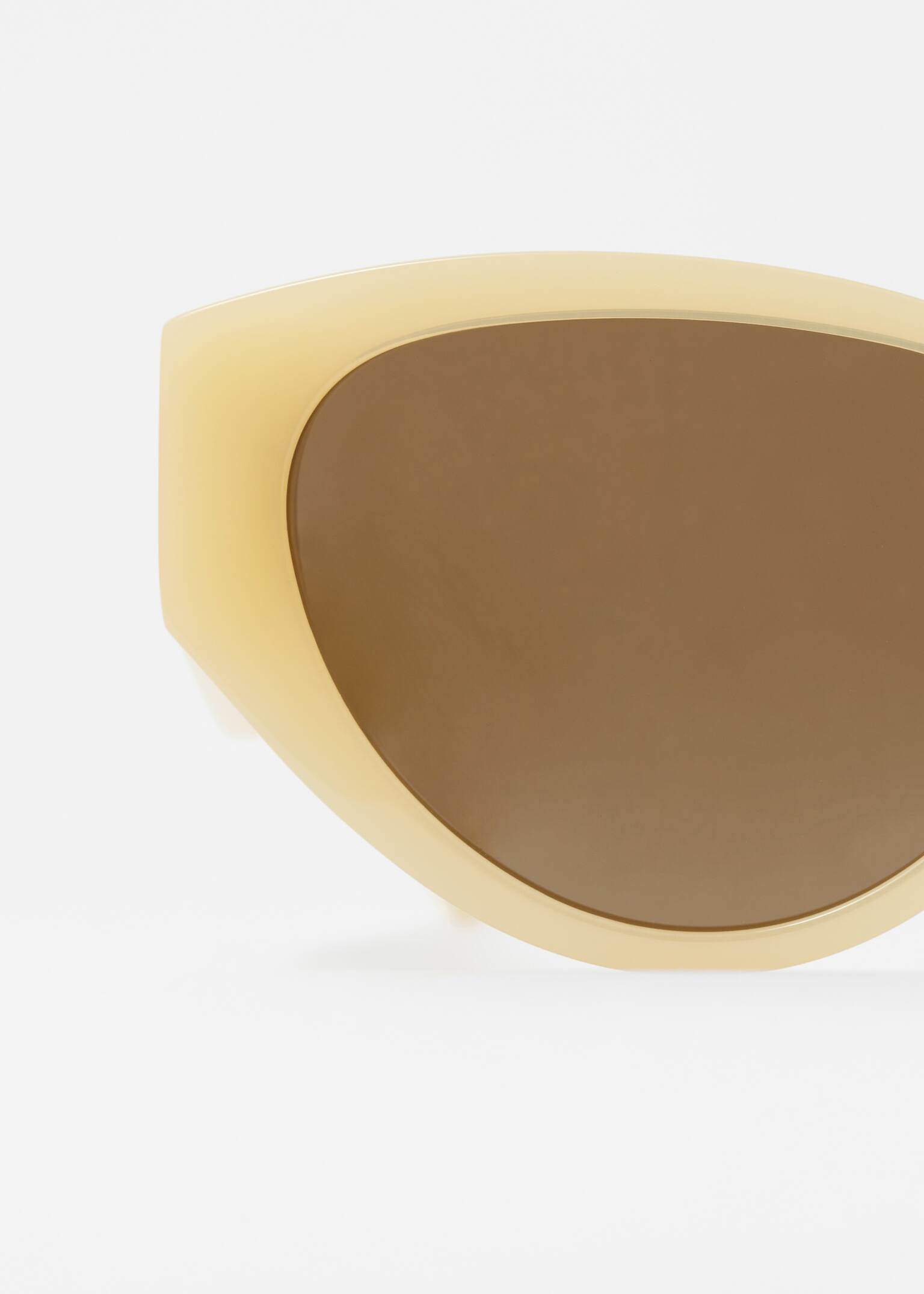 Ochelari de soare cat-eye polarizați din acetat - Light Yellow/Maro - 4