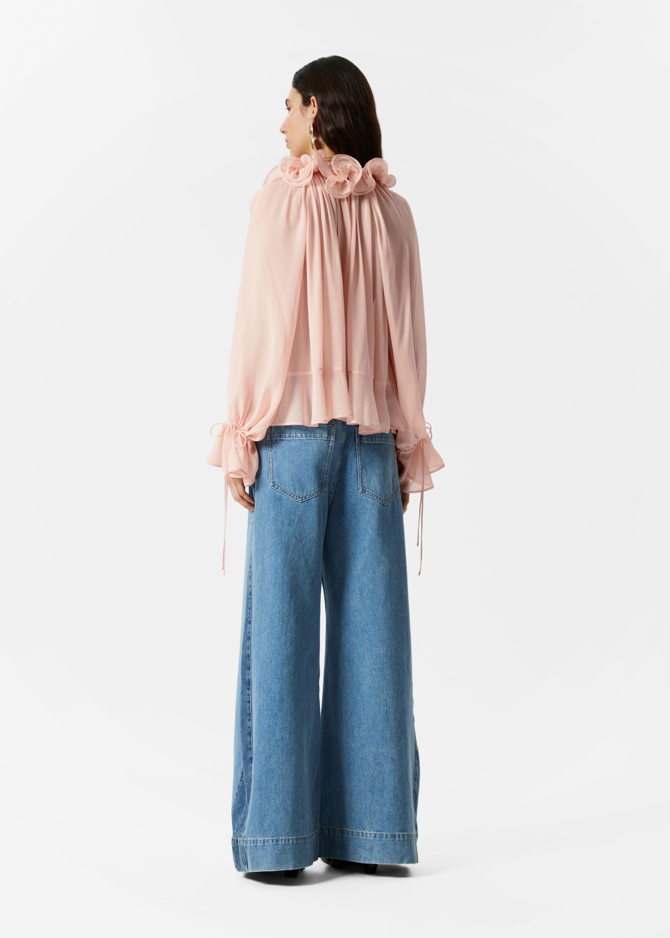 Vis større bilde: Bluse med volanger - Dusty rosa - DAME | H&M NO 5
