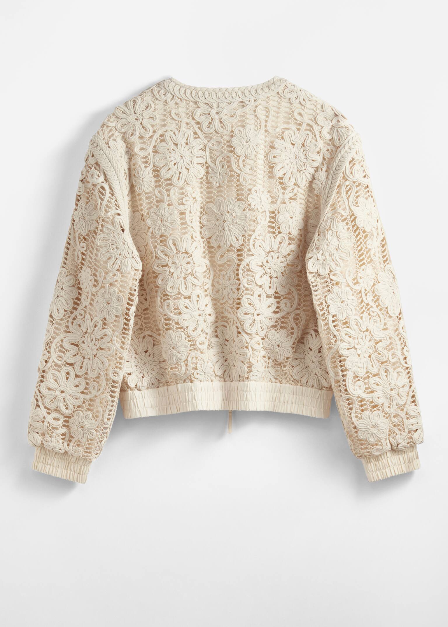 Boxy Braided Jacket - Light Beige - 6