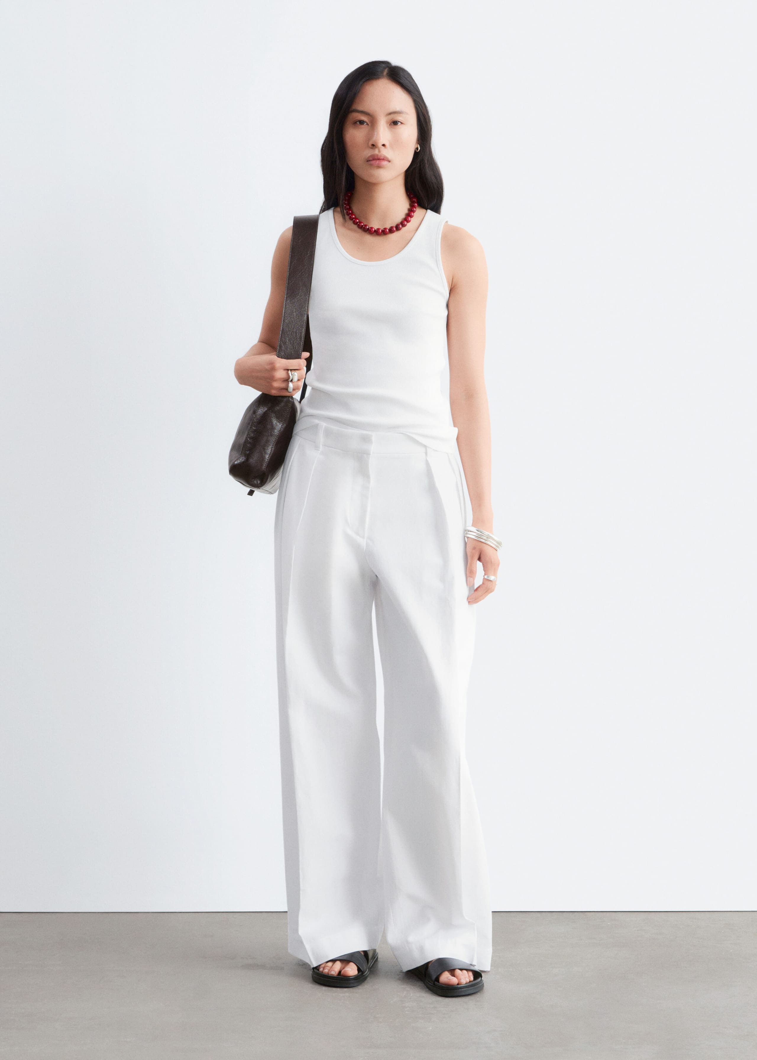 Image of Ribbed Cotton Tank Top