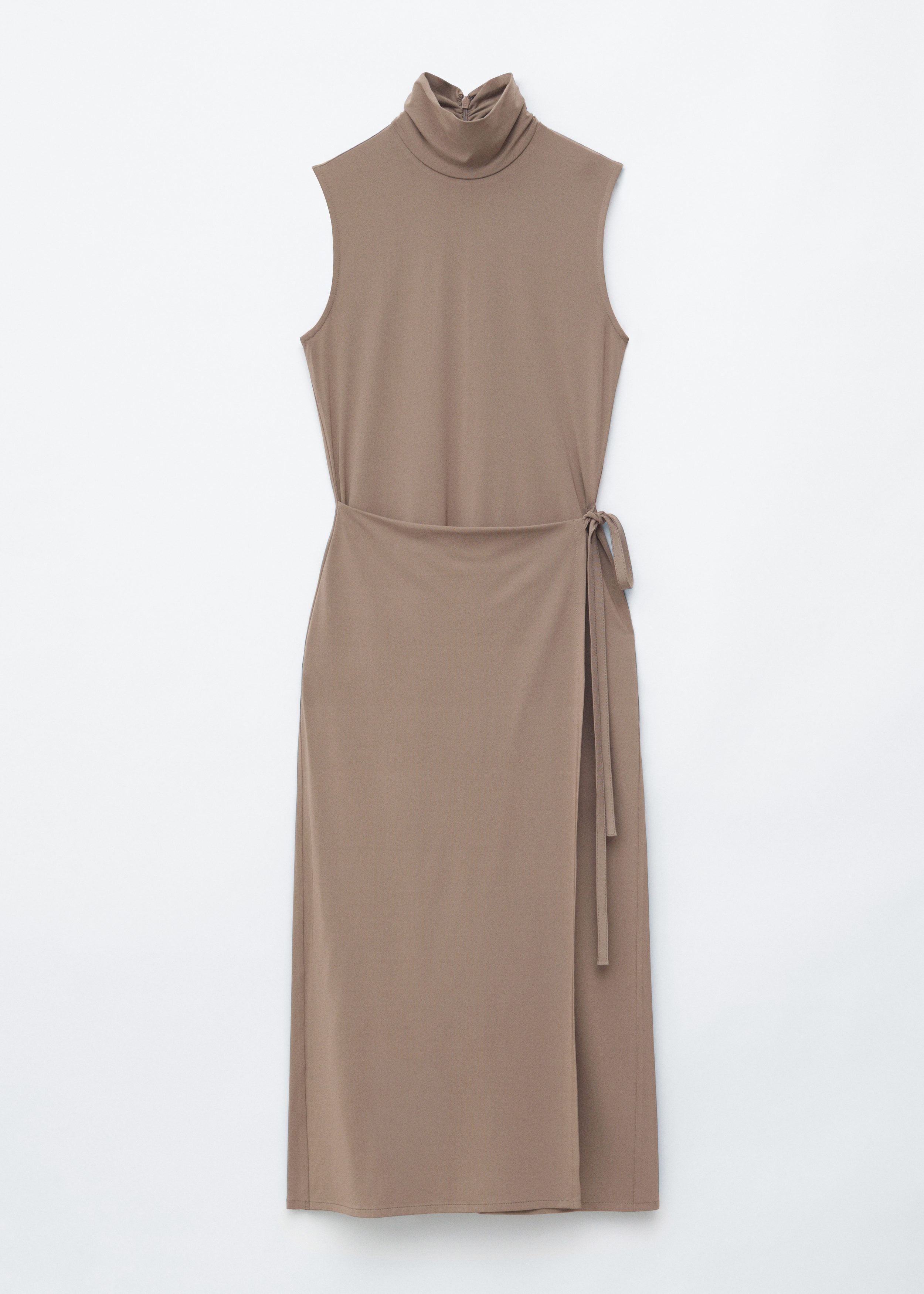 Sleeveless Turtleneck Midi Dress