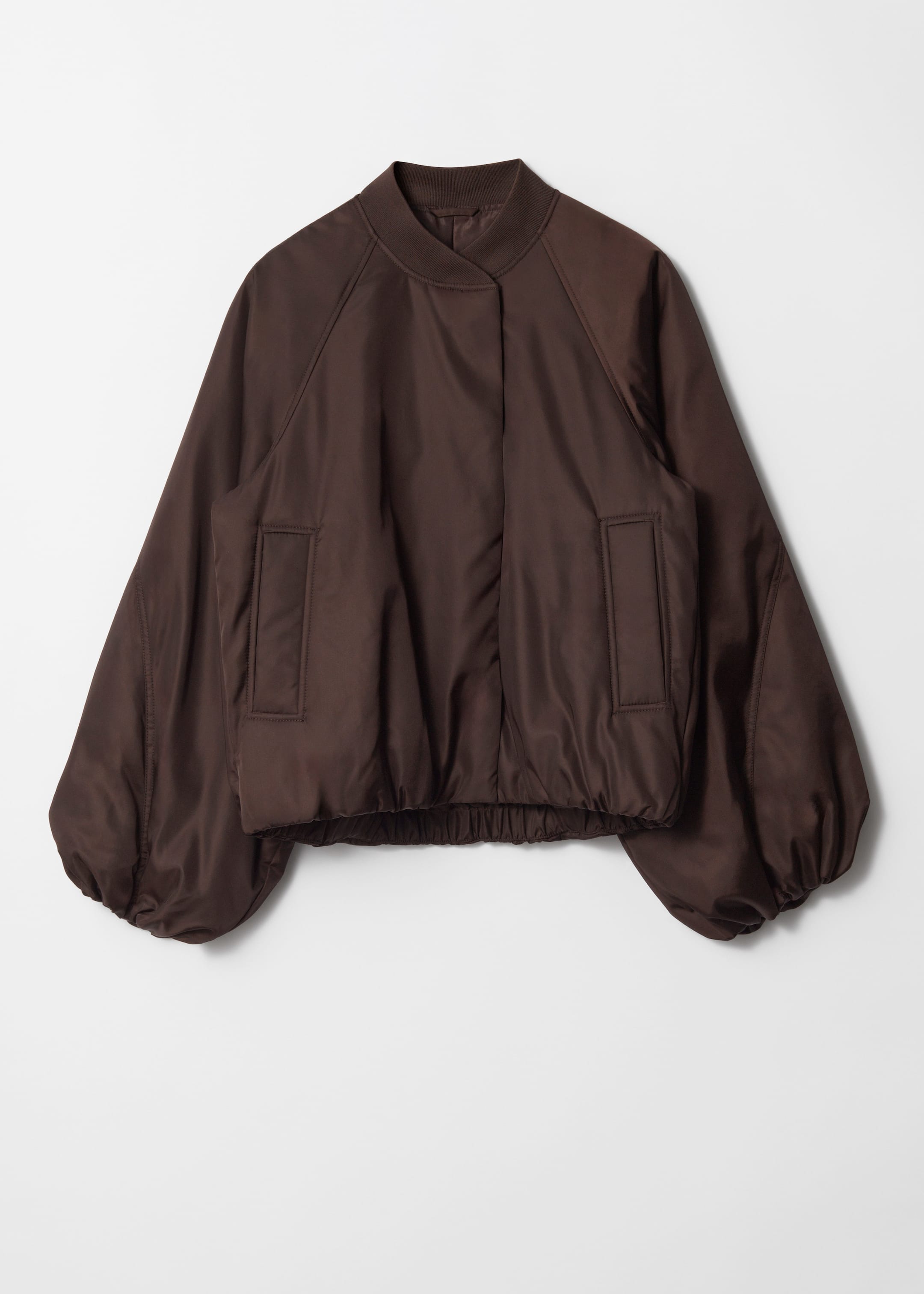 Größeres Bild ansehen: Bomberjacke mit voluminösen Ärmeln - Dunkelbraun - Ladies | H&M DE 1