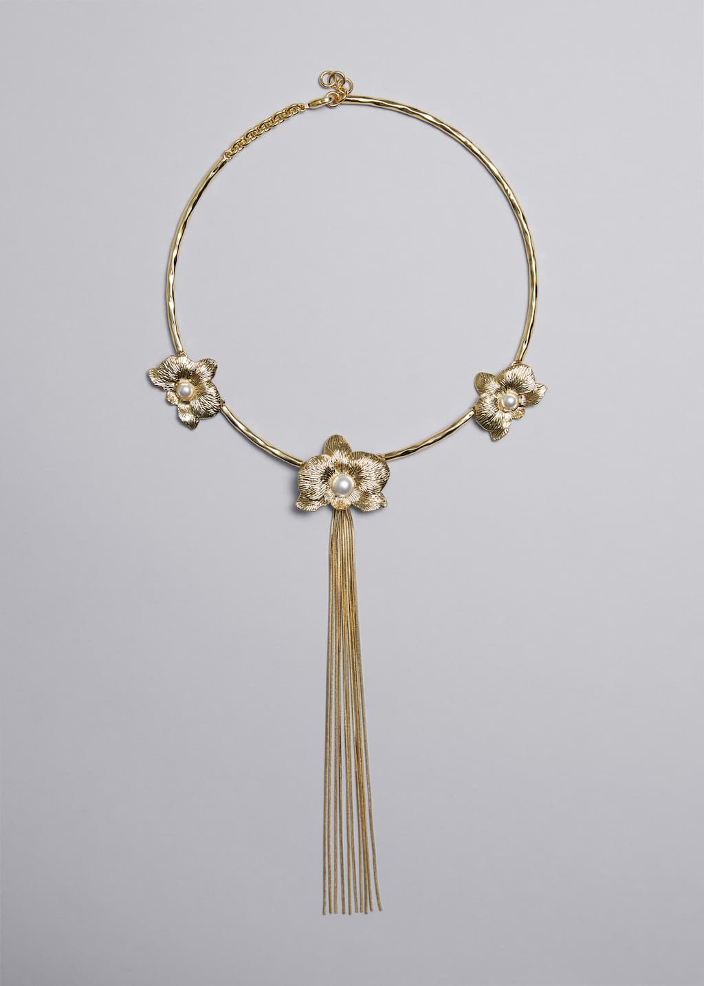 Choker con fiori - Oro - Natura morta