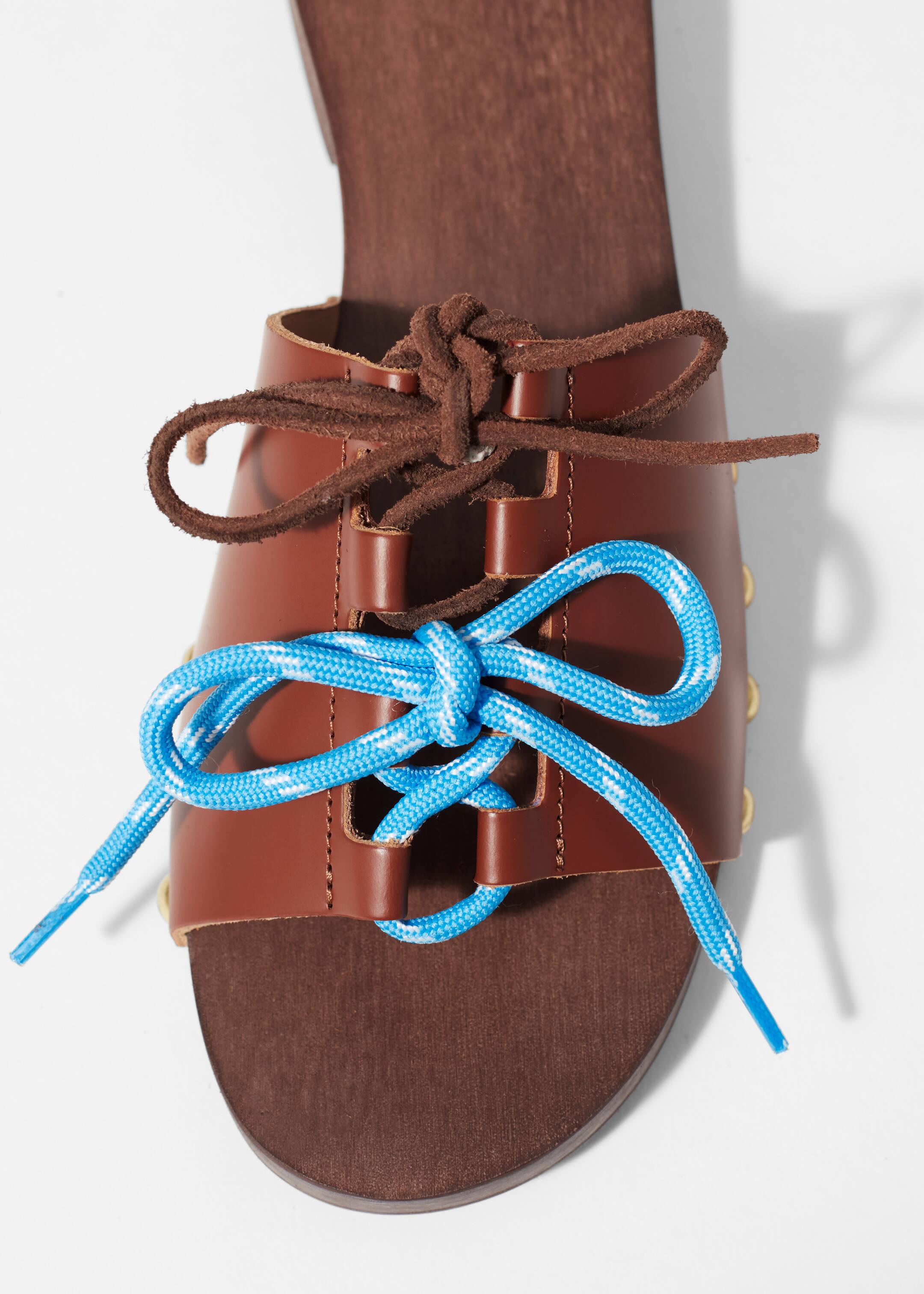 Agrandir l'image: Sandales en bois à lacets - Marron Clair - FEMME | H&M BE 6