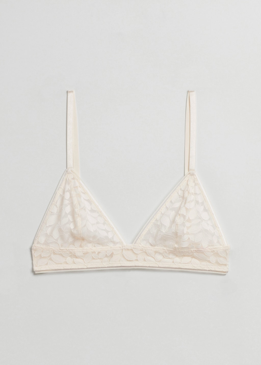 Leaf Lace Triangle Bra - Ivory - Still Life