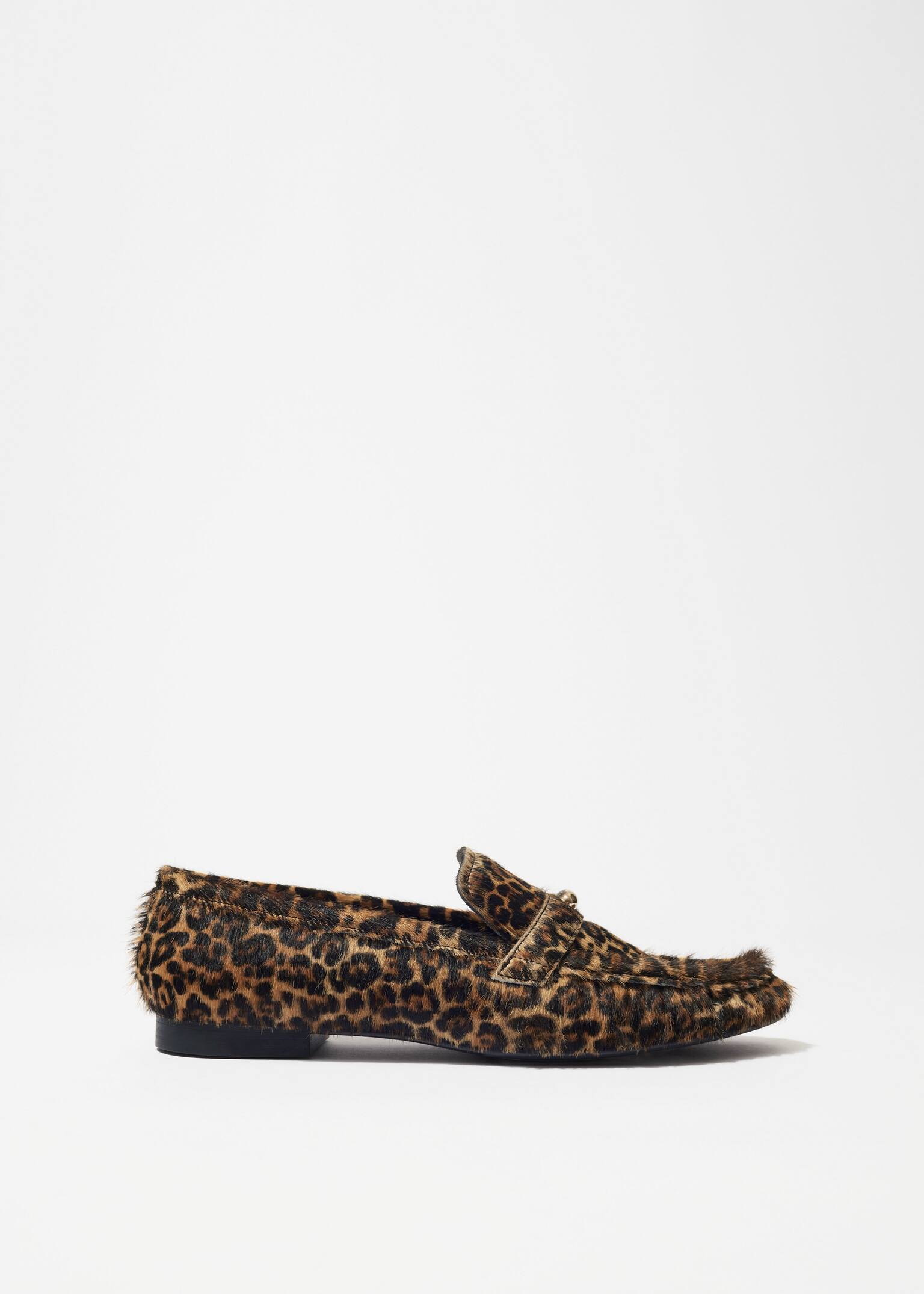 Classic Leather Loafers - Leopard/Black