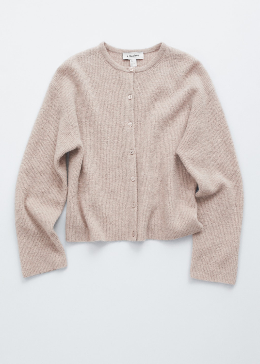 Alpaca-Blend Knitted Cardigan - Grey - Still Life