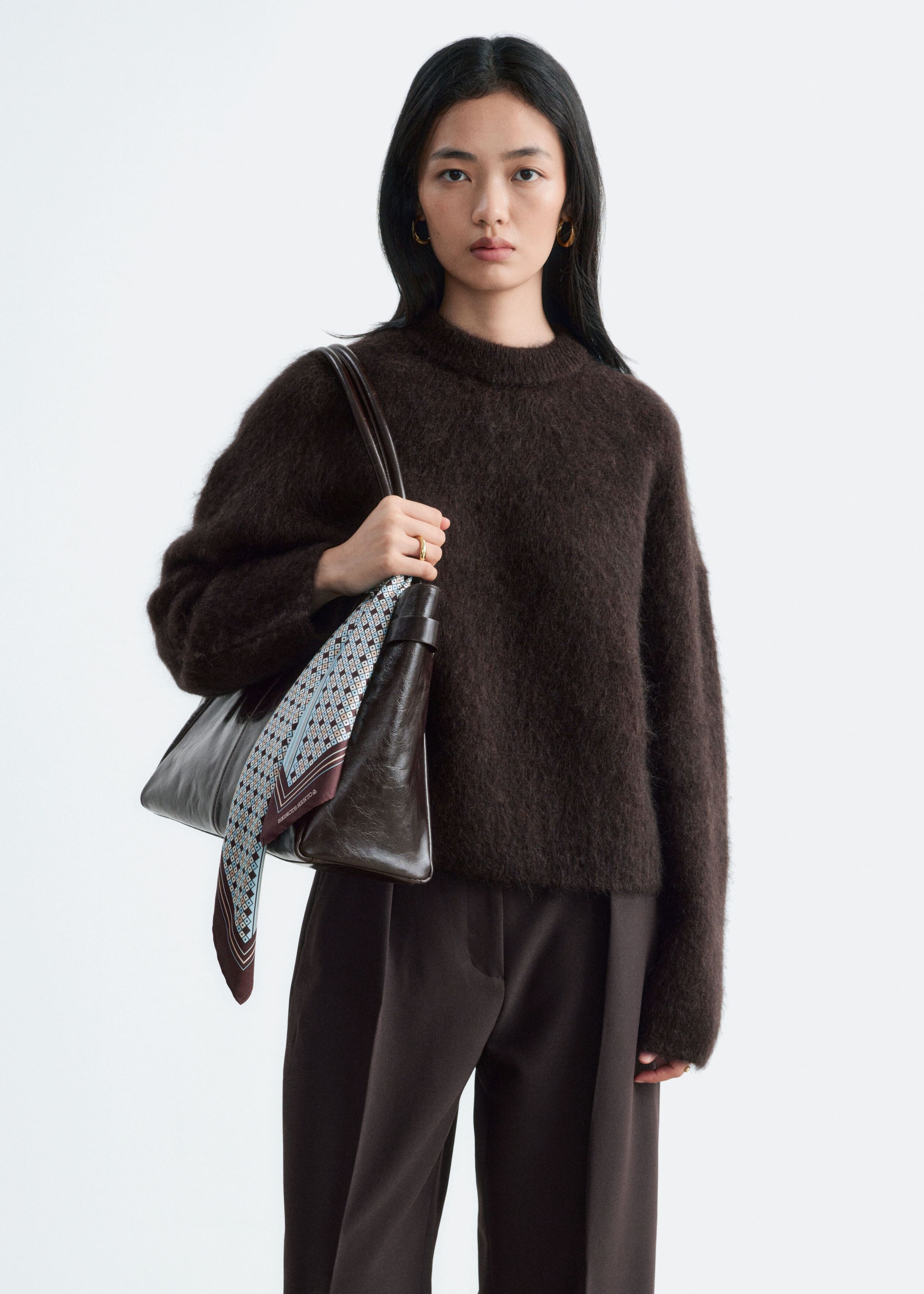 Mohair-Blend Jumper - Dark Mole - Lookbook