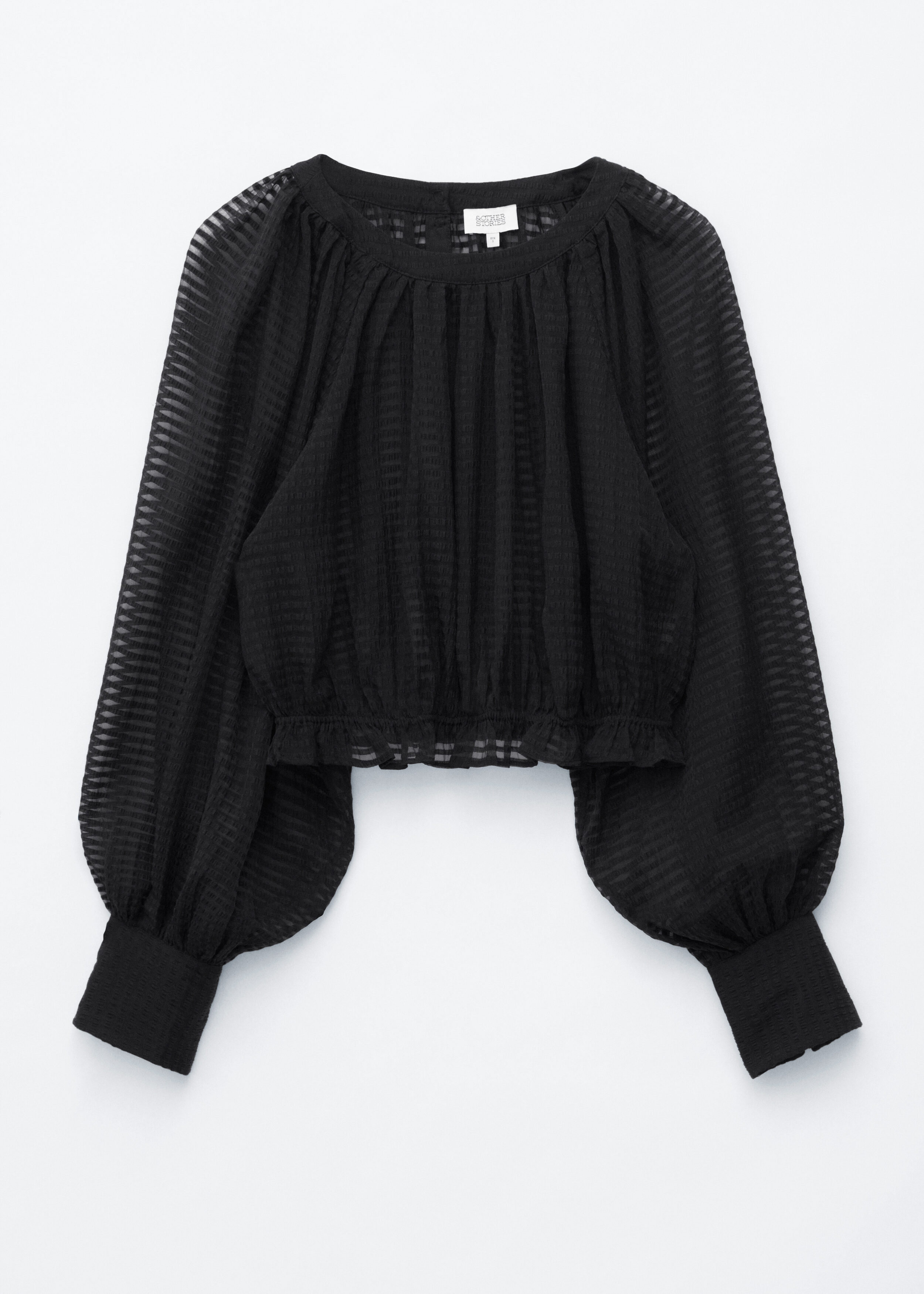& Other Stories Gathered Crepe Blouse - Black - Blouses - & Other Stories US
