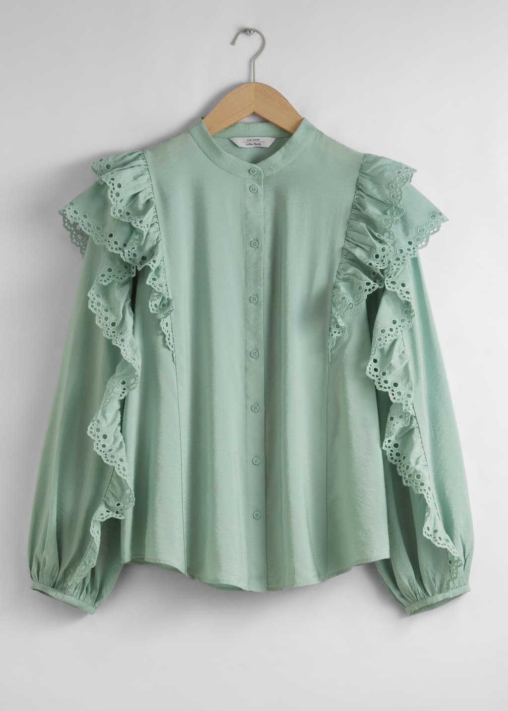 Scalloped Frill Blouse - Mint - Still Life