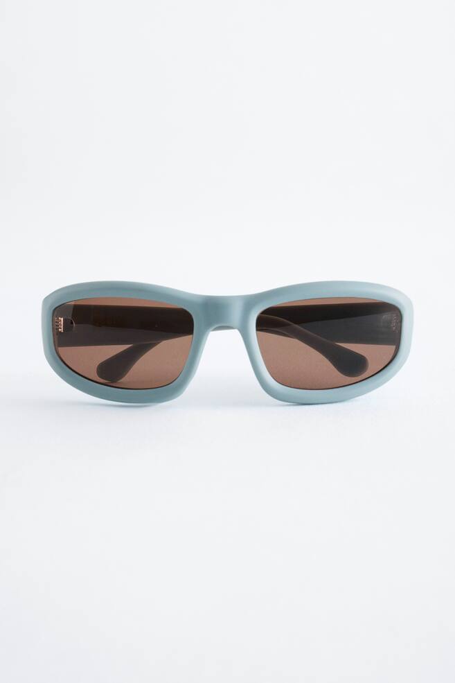 Lunettes de soleil ovales - Turquoise/Marron / Écaille de tortue/Rouille - 1
