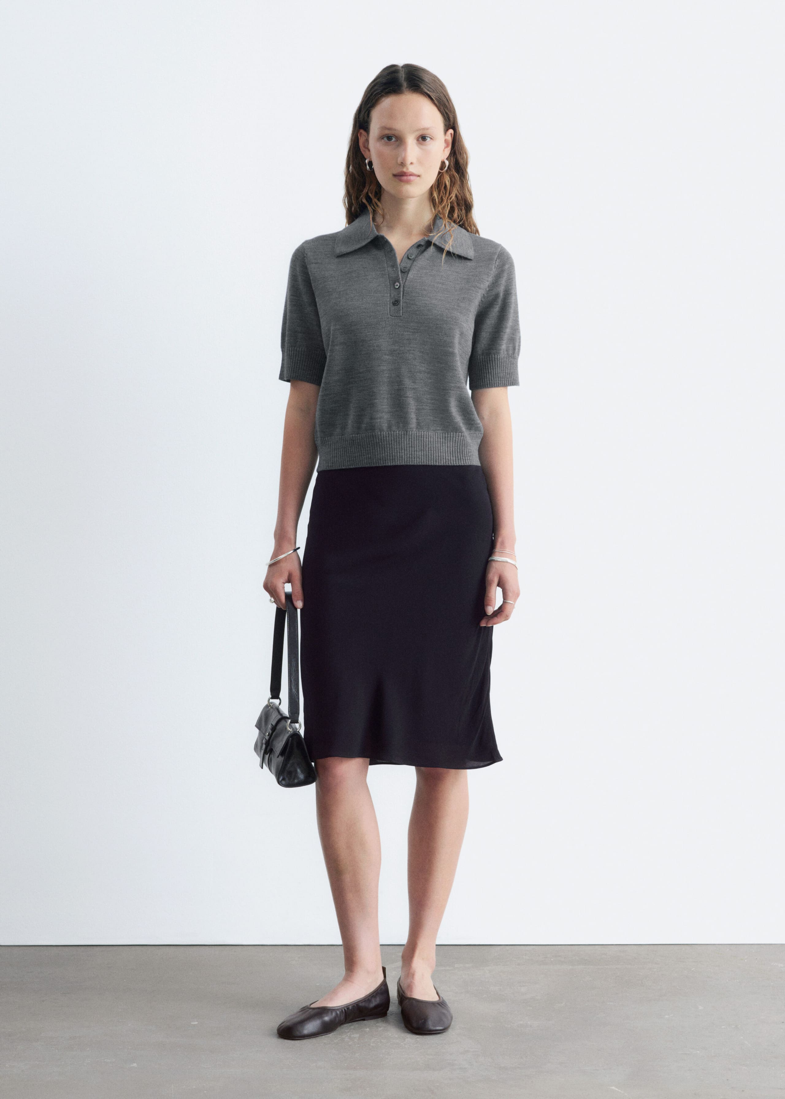 Wool Polo T-Shirt - Light Blue - Lookbook