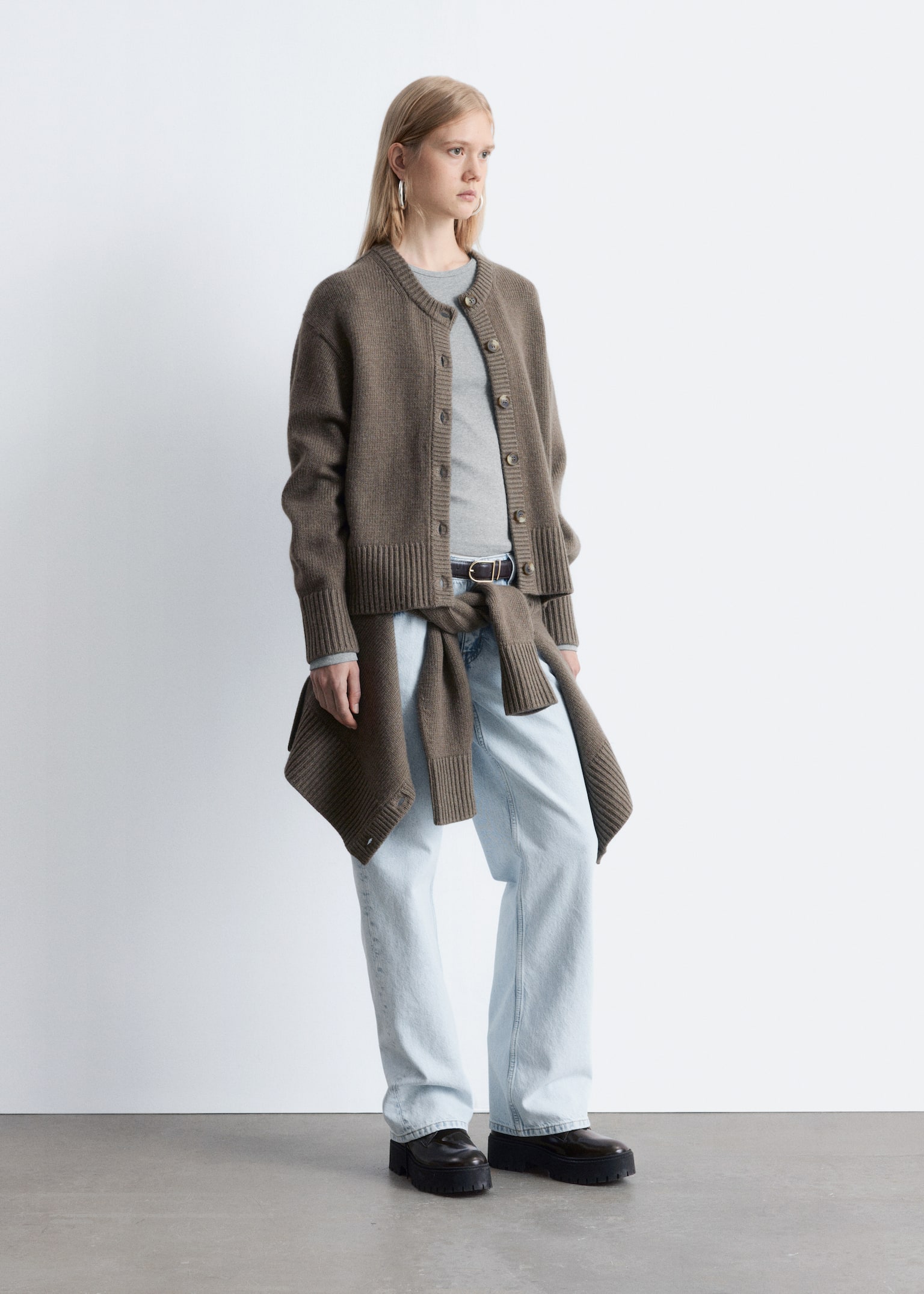 Cardigan in misto cashmere - Talpa/Nero