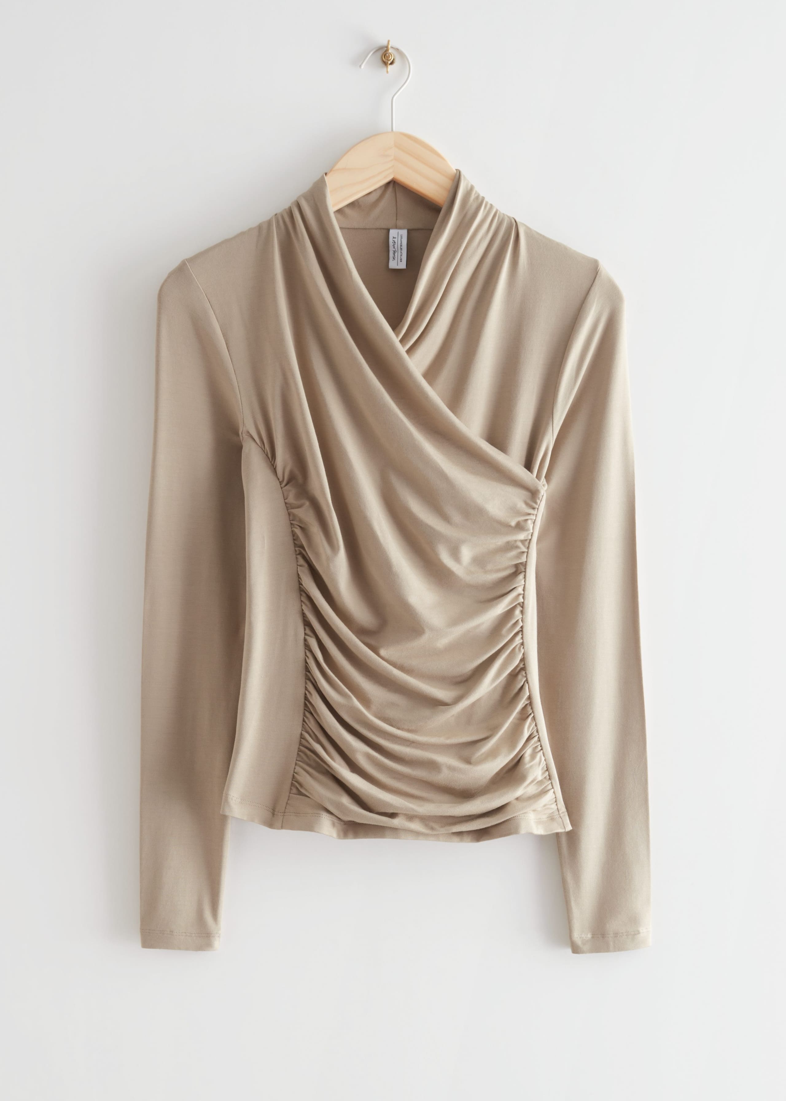 Fitted Shirred Top - Beige - Still Life