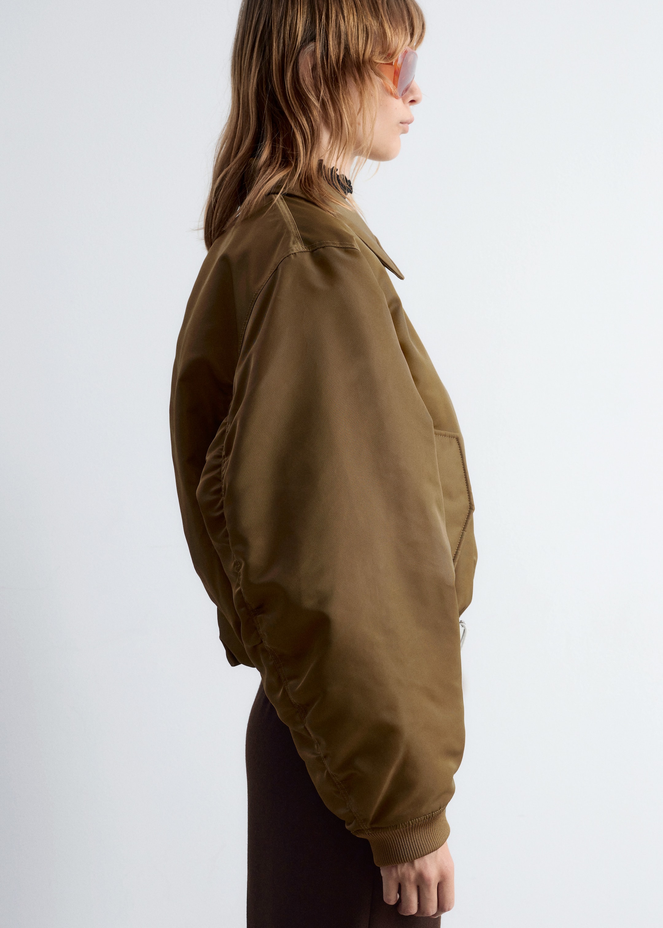 Agrandir l'image: Veste style bomber courte - Brun kaki - FEMME | H&M BE 5