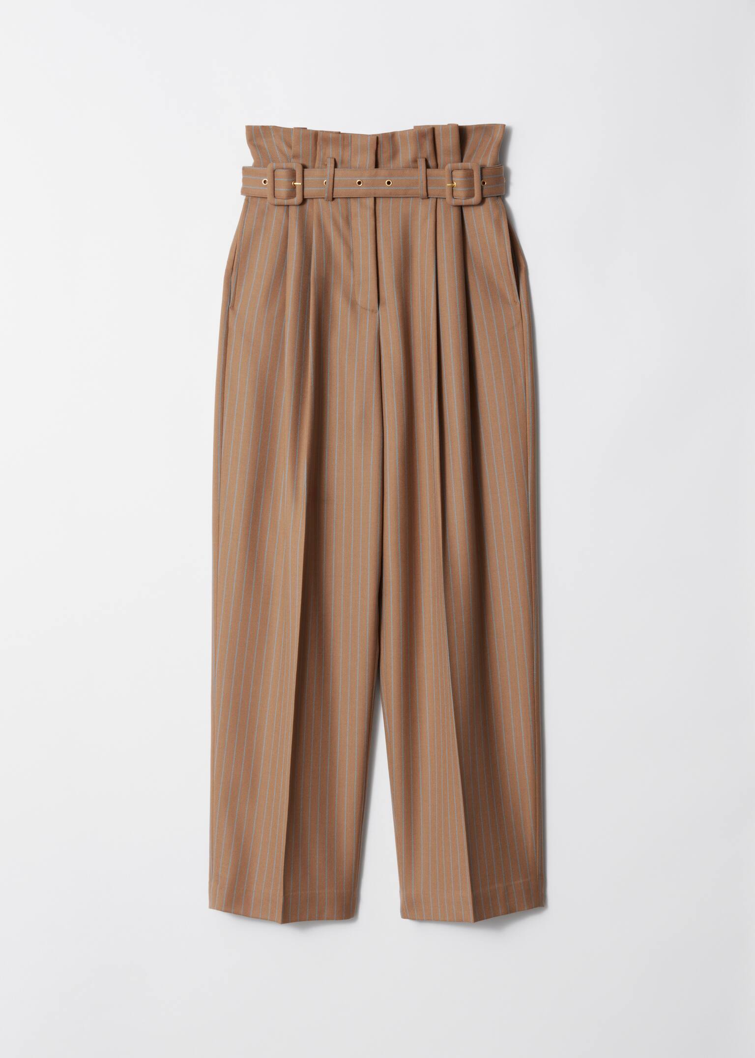 Tailored Wool Trousers - Beige