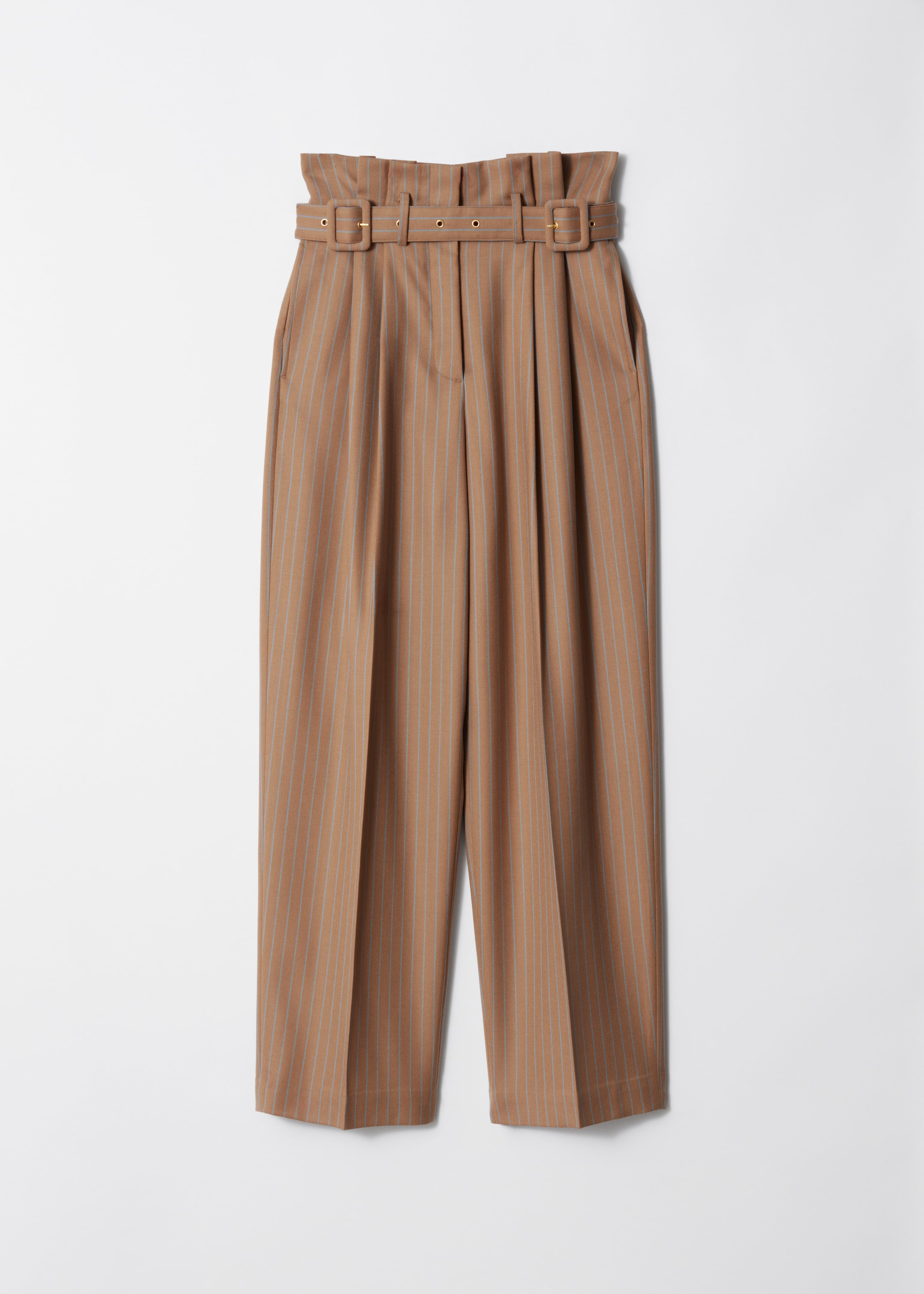 Zobraziť väčší obrázok: Tkané vlnené nohavice - Béžová - ŽENY | H&M SK 1