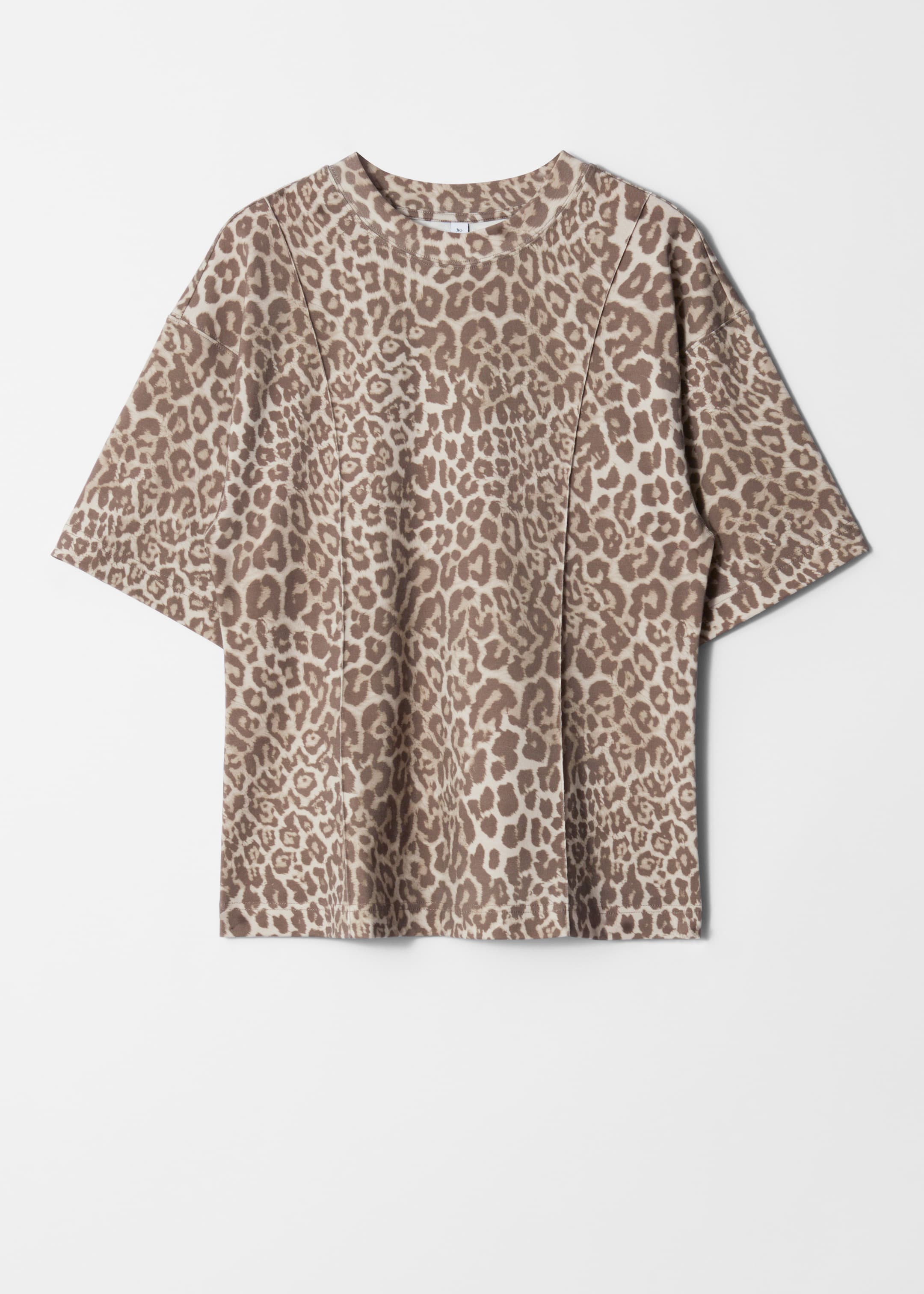 Ver imagen más grande: Camiseta estructurada - Estampado de leopardo - MUJER | H&M ES 1