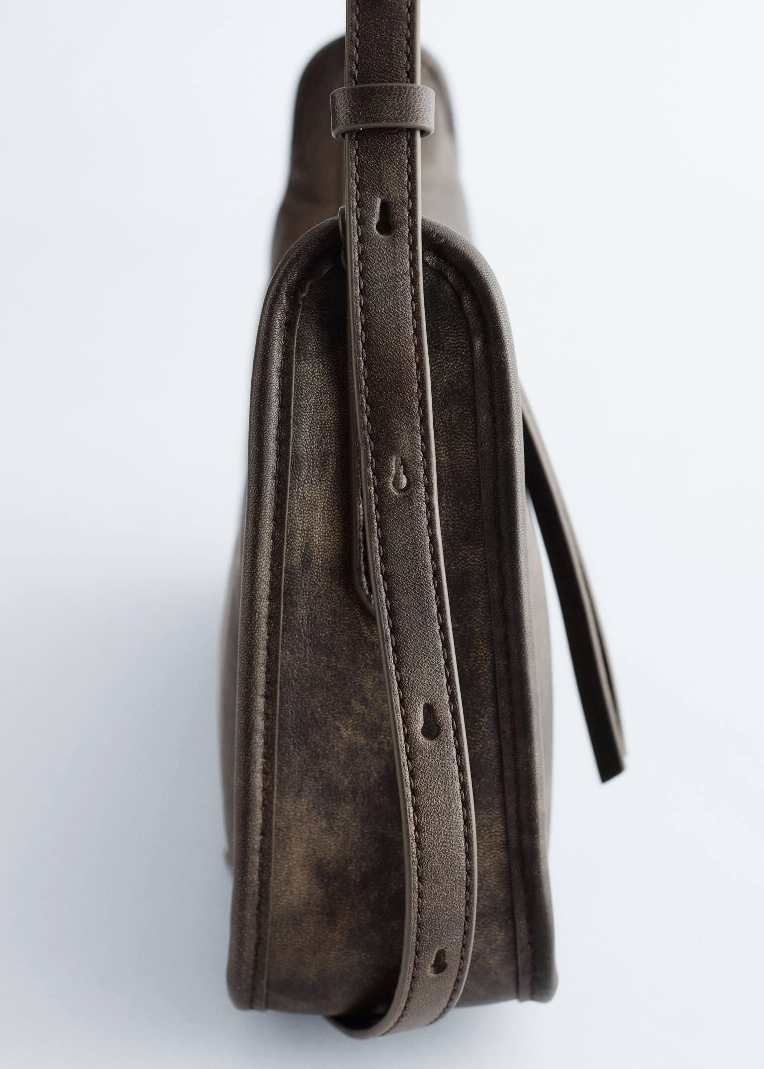 Leren schoudertas - Bruin - 4